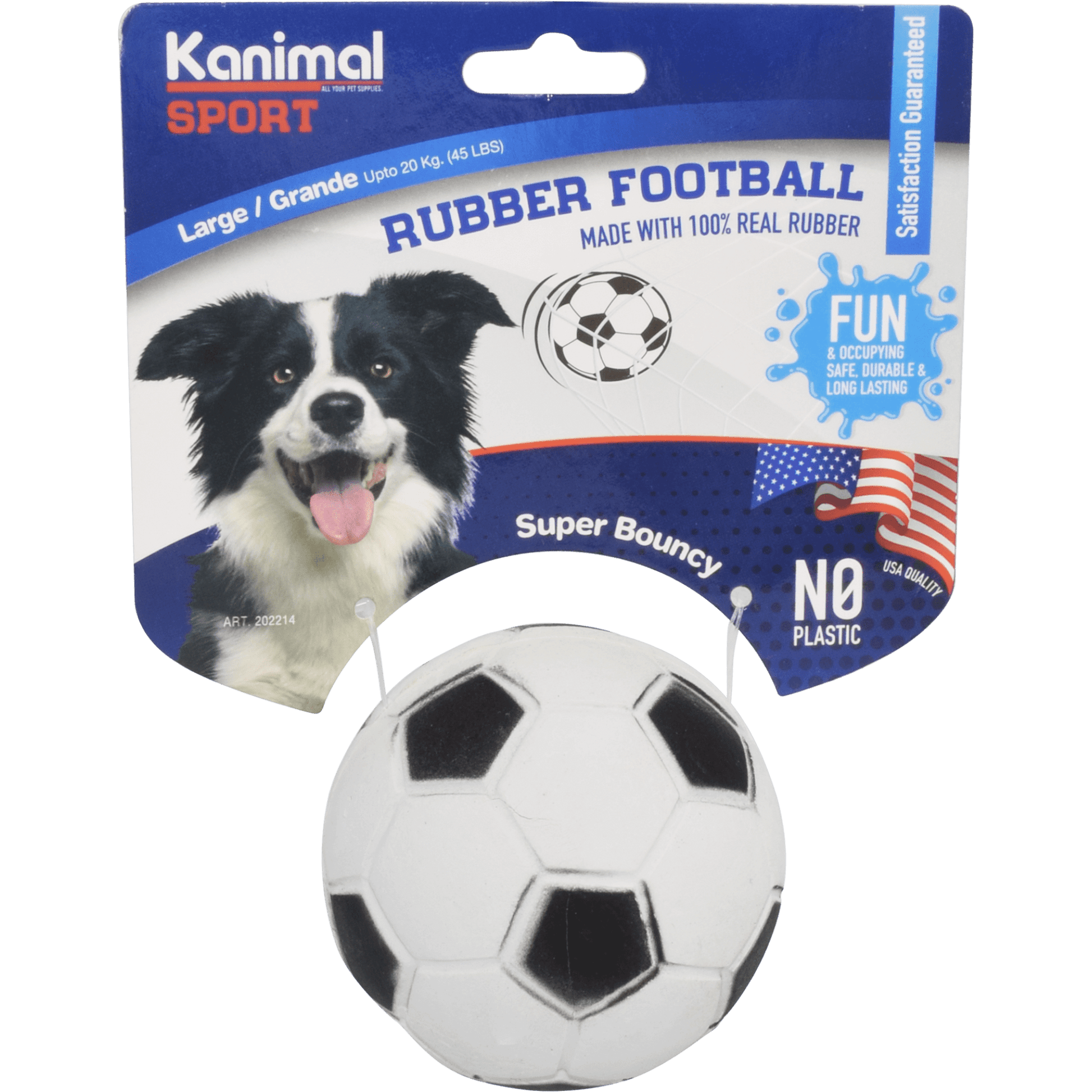 Kanimal Sport Rubber Football Size L (7.2cm)DogsSuperpets Trading