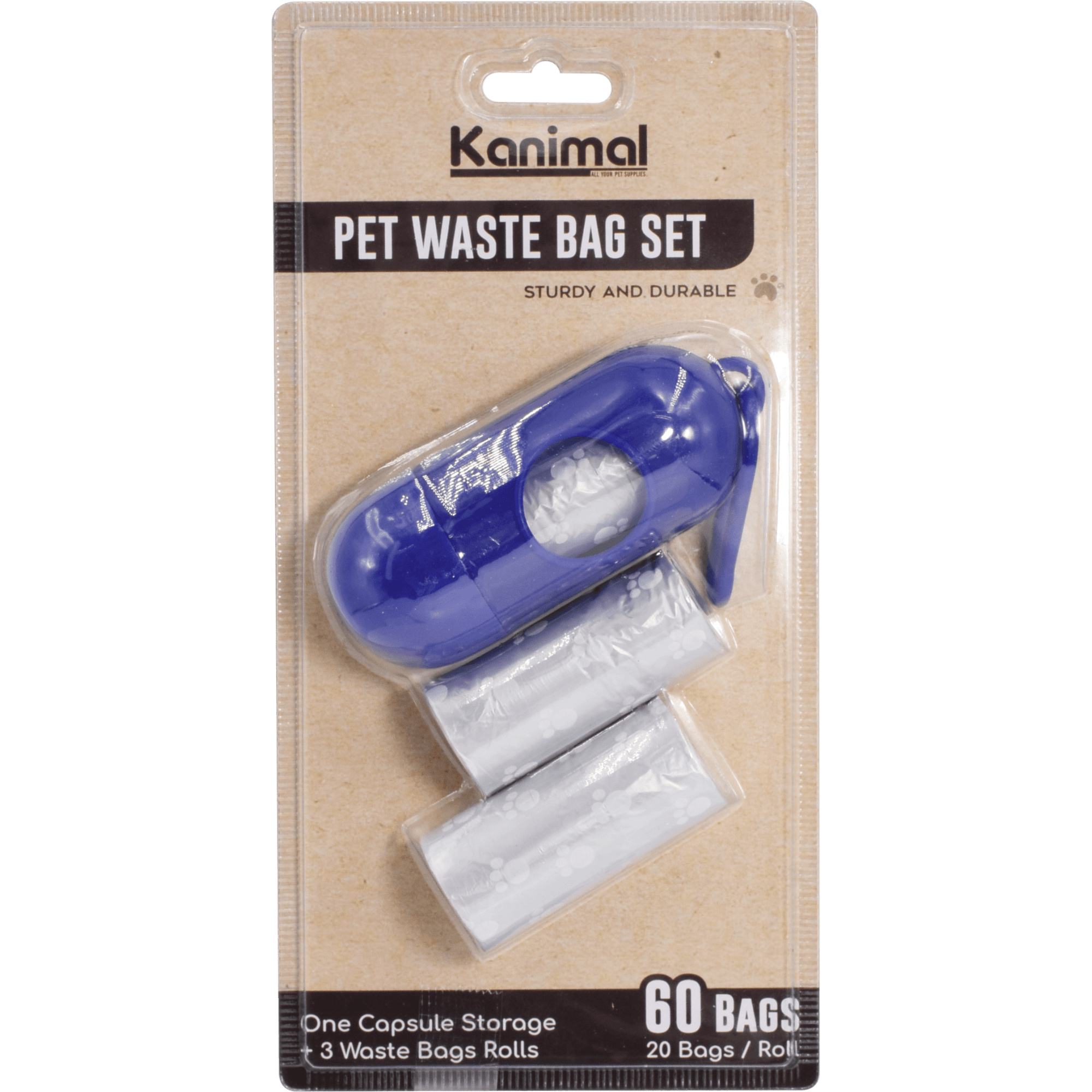 Kanimal - Waste Holder Set (Capsule + 3 Rolls Waste Bags)Superpets Trading