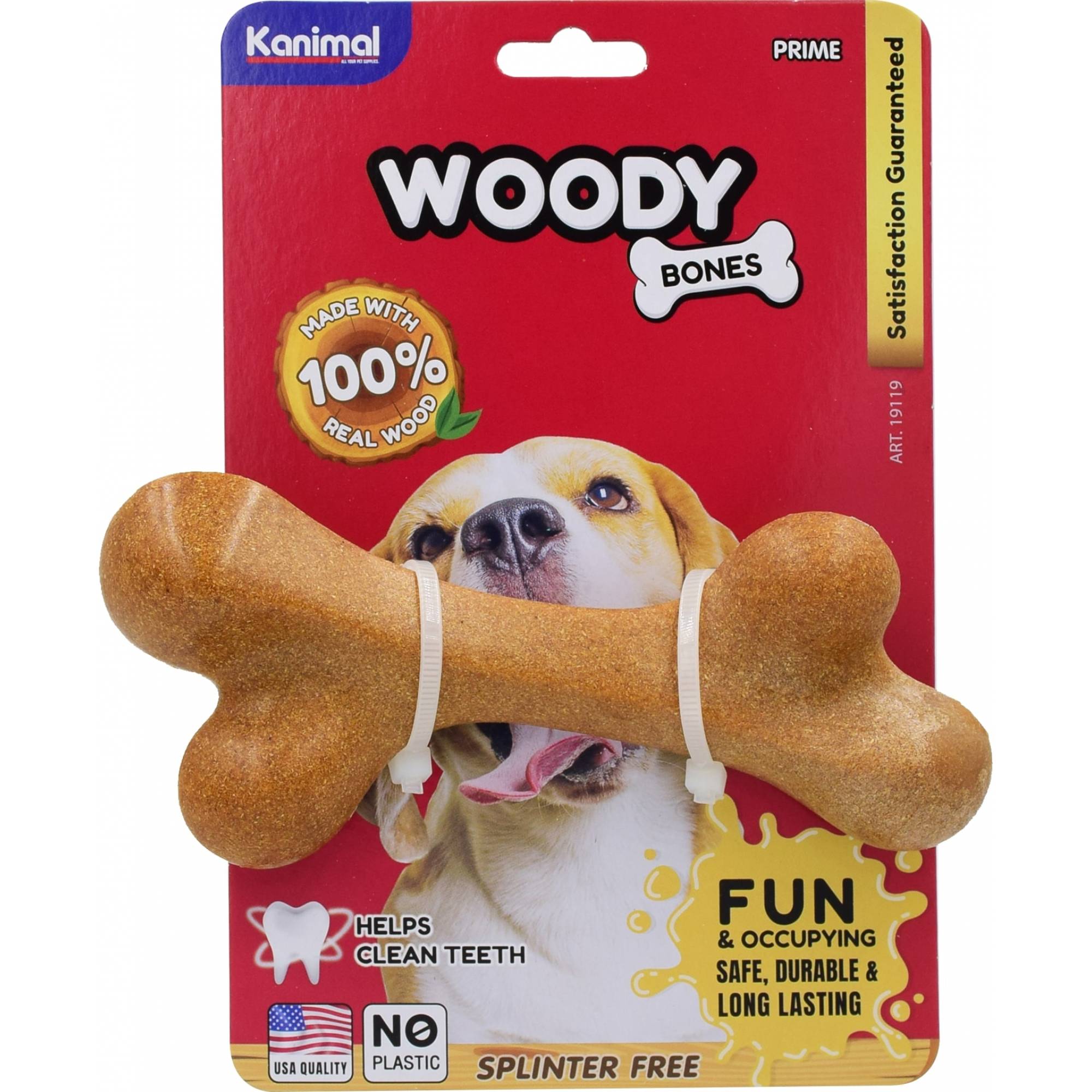 Kanimal - Woody Bone Chew Prime Size for Dog (15.5x6.5cm)Superpets Trading