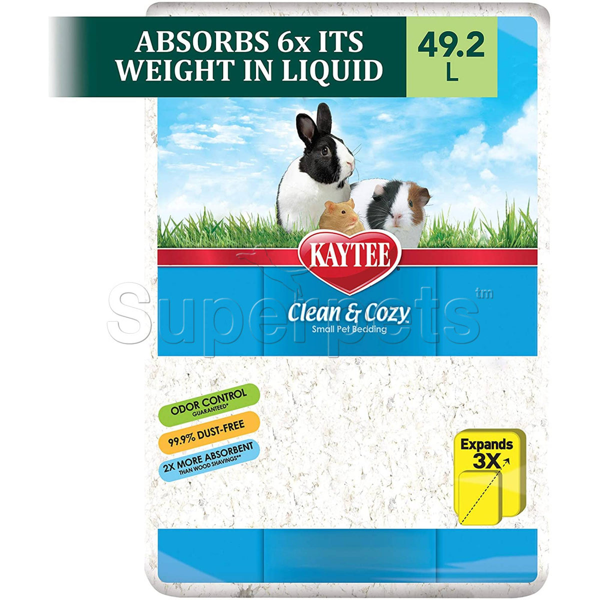 Kaytee Clean & Cozy - White Bedding 49.2L (3000cu)Superpets Trading