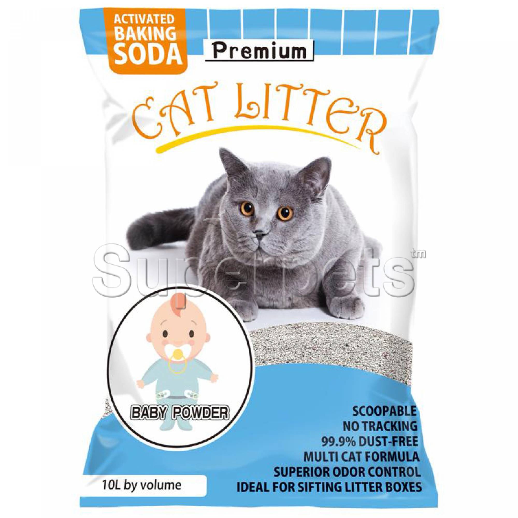 Kind Pet - Clumping Cat Litter Coarse 10L - Baby PowderSuperpets Trading