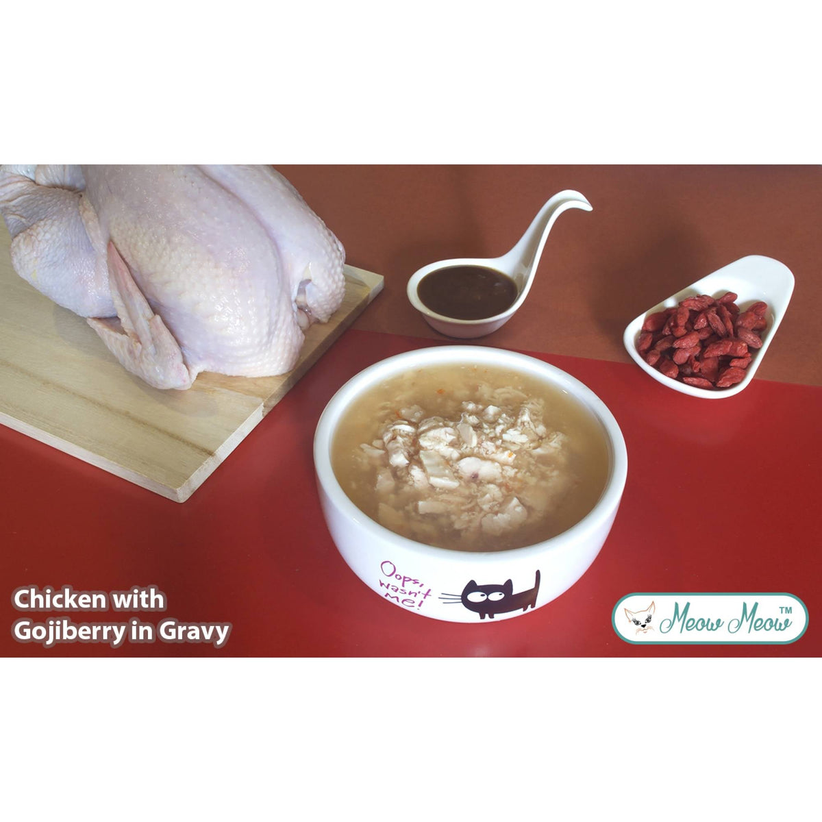 Meow Meow - Chicken with Goji Berry in Gravy - Grain Free 80gSuperpets Trading