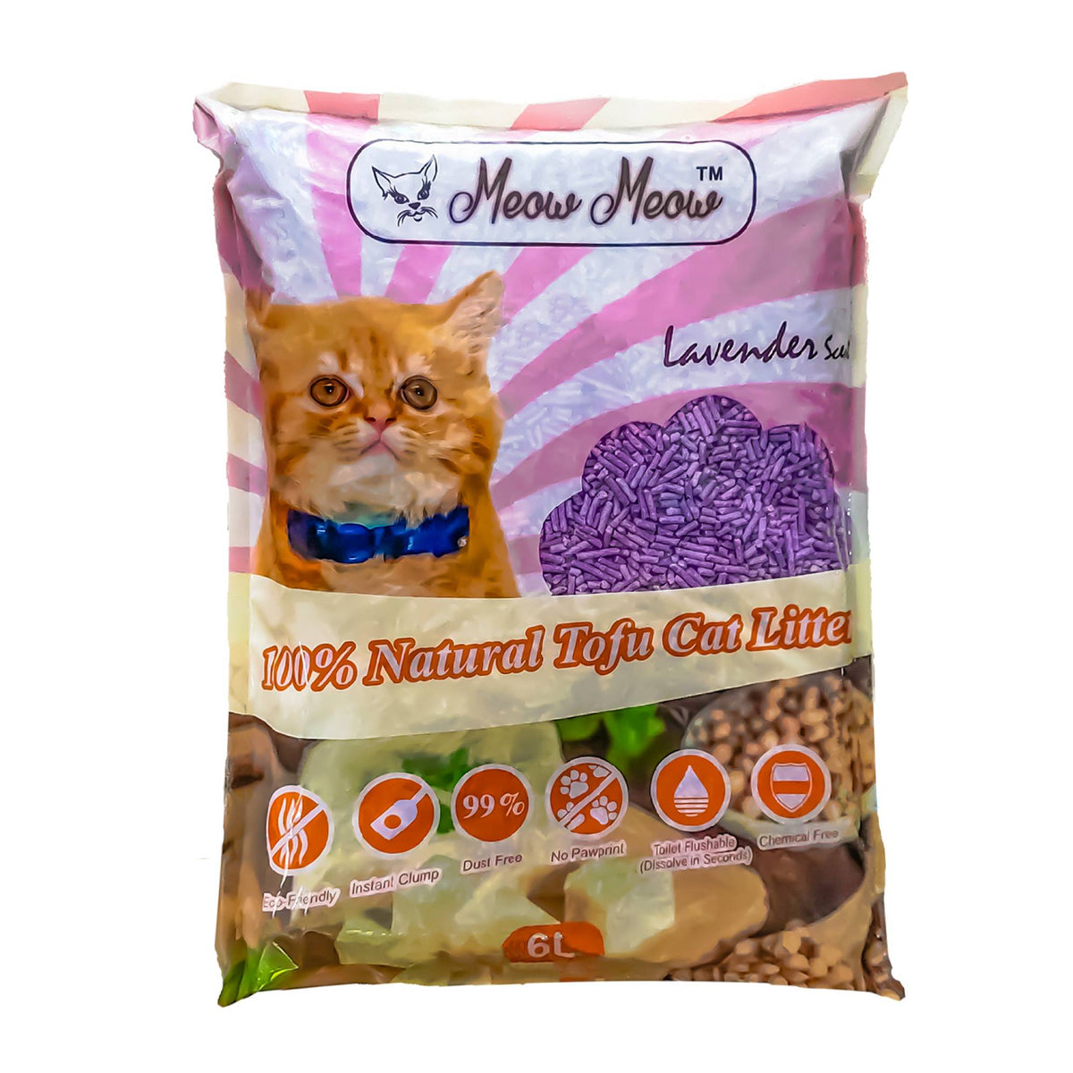 Meow Meow - Tofu Cat Litter Lavender 6LSuperpets Trading