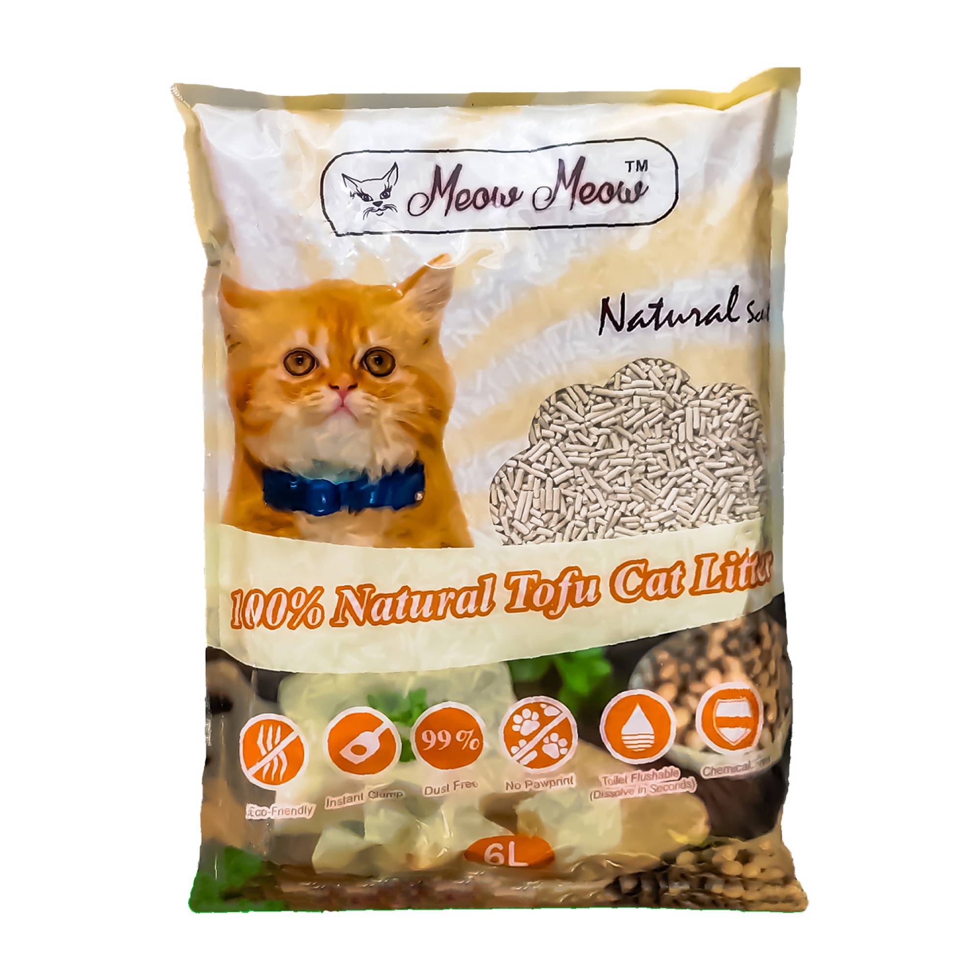 Meow Meow - Tofu Cat Litter Natural 6LSuperpets Trading