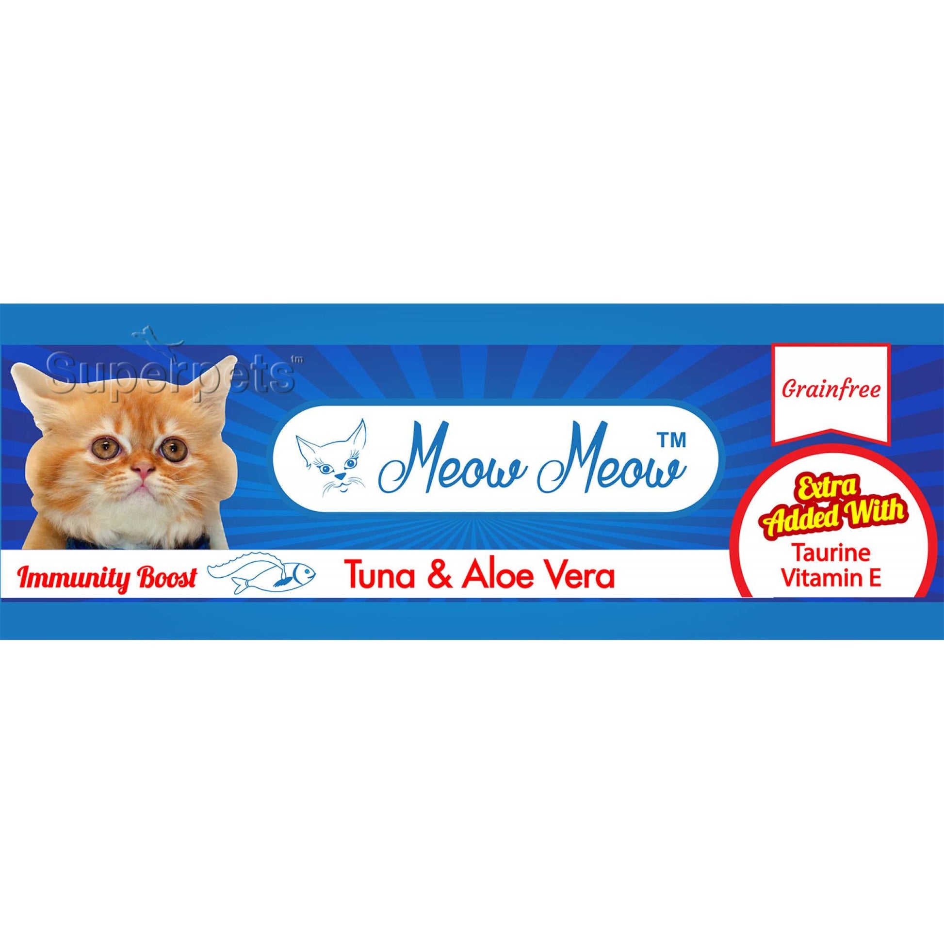Meow Meow - Tuna & Aloe Vera - Grain Free 80gSuperpets Trading