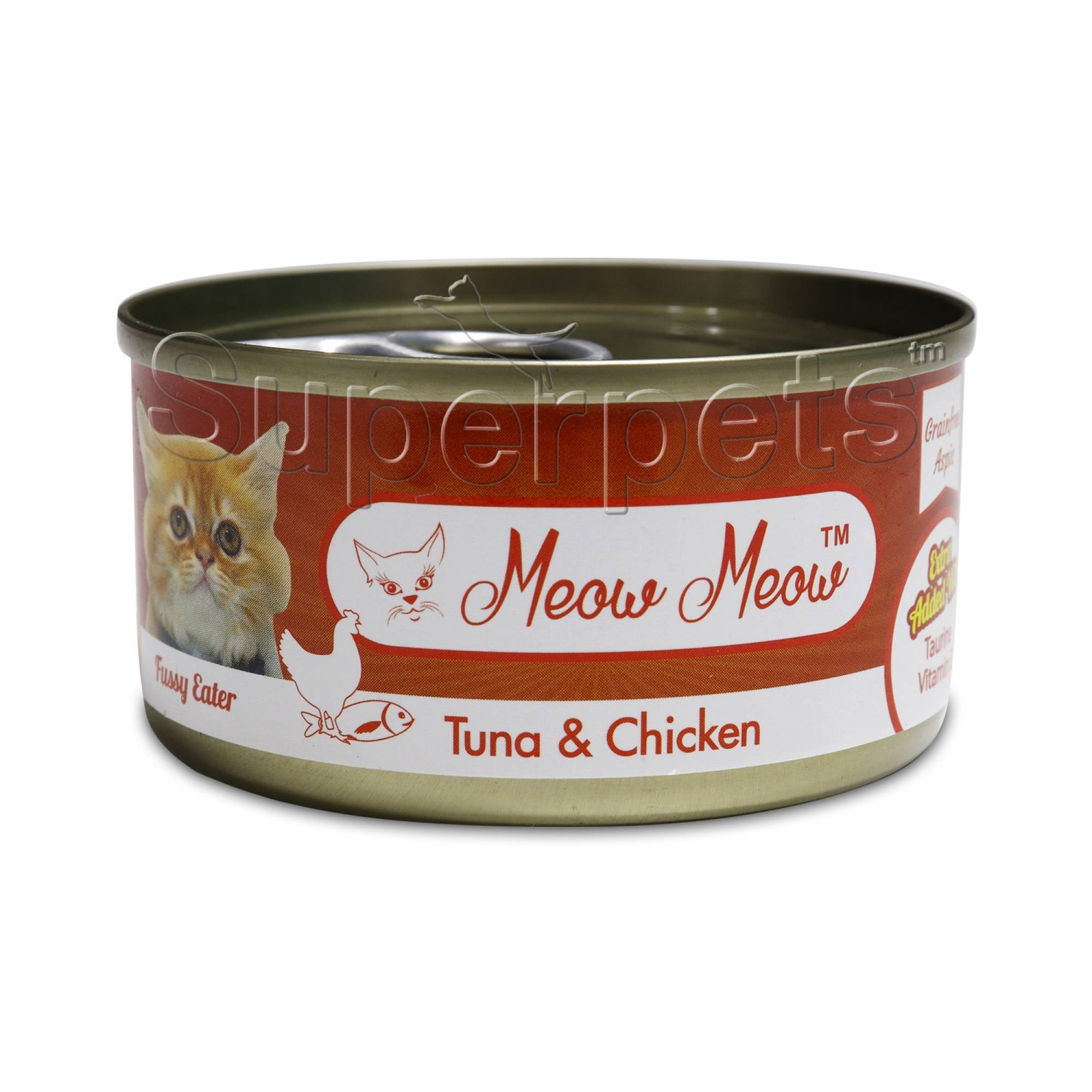 Meow Meow Tuna & Chicken - Cat Wet Food 80gSuperpets Trading