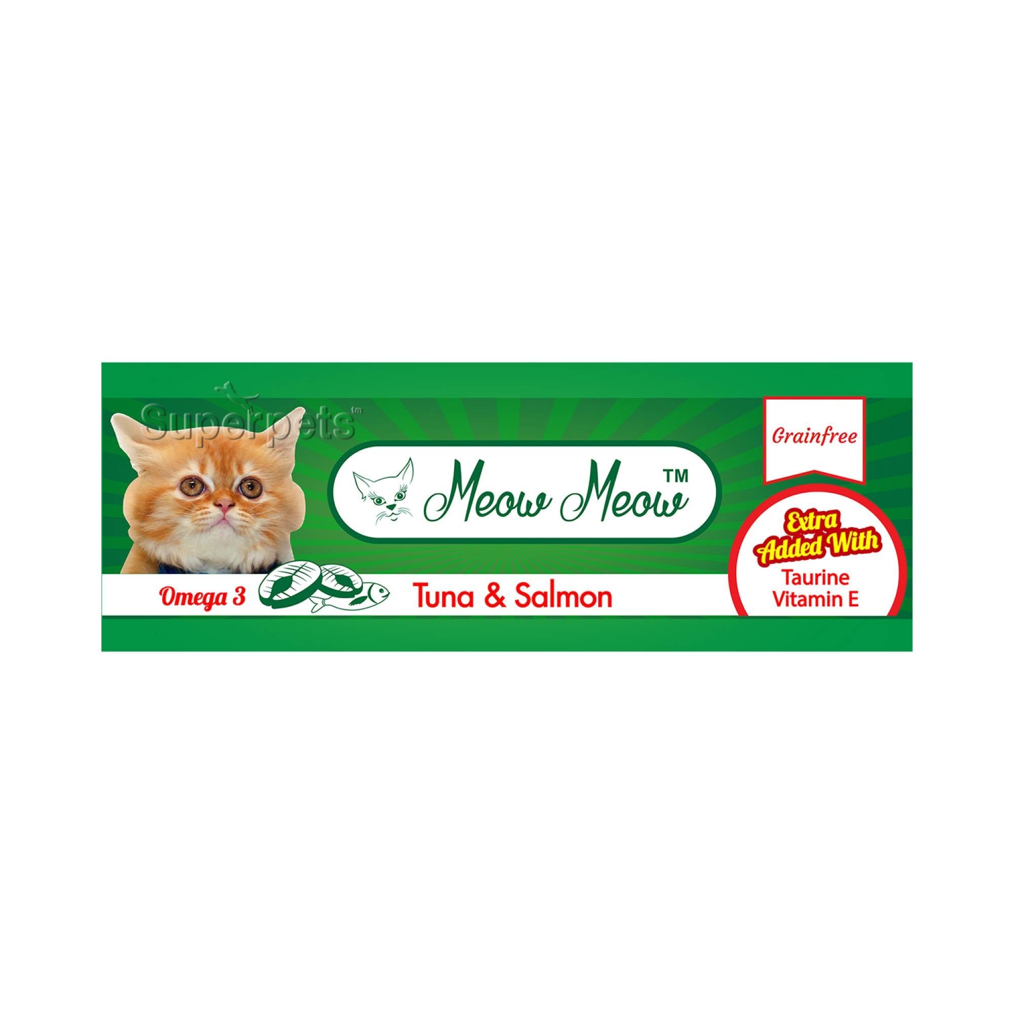 Meow Meow - Tuna & Salmon - Grain Free 80gSuperpets Trading