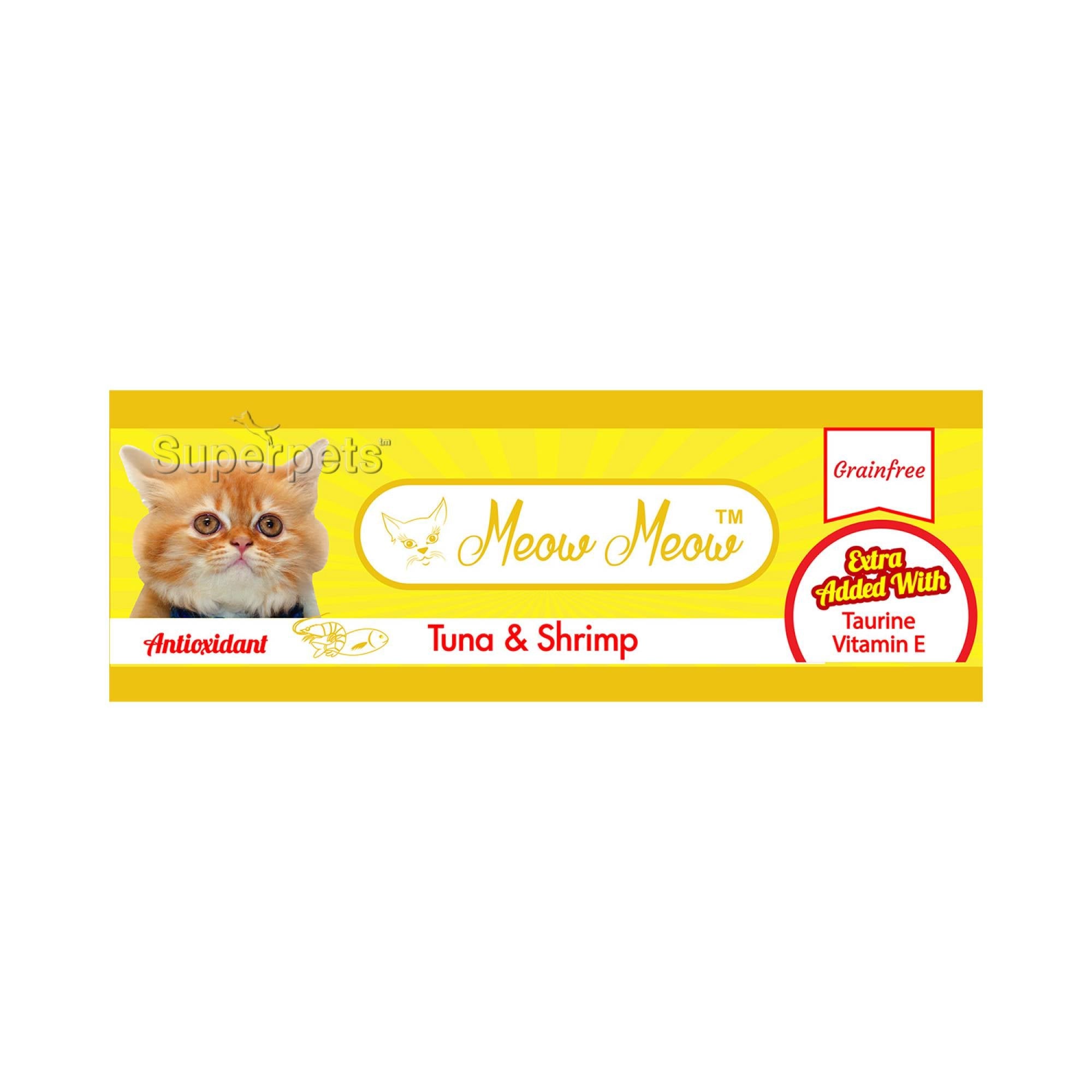 Meow Meow - Tuna & Shrimp - Grain Free 80gSuperpets Trading