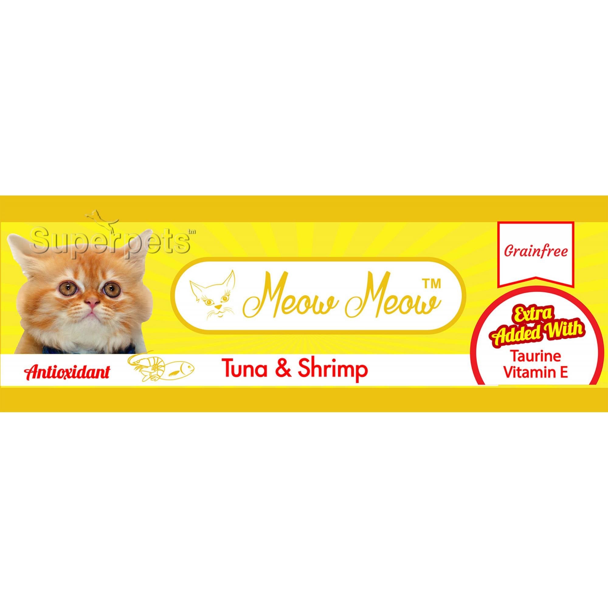Meow Meow - Tuna & Shrimp - Grain Free 80gSuperpets Trading