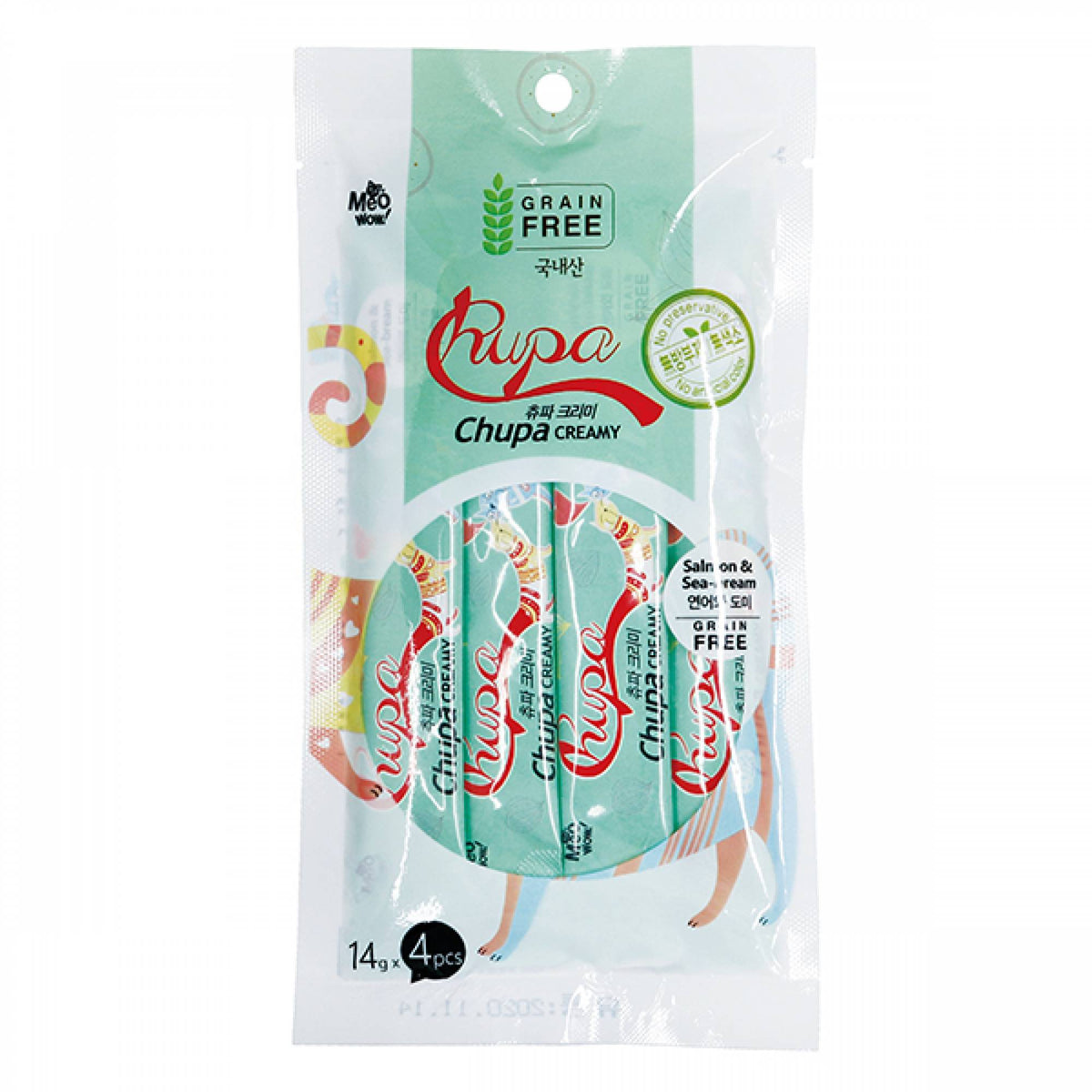 Meowow Chupa Creamy Salmon & Sea Bream 4x14gSuperpets Trading