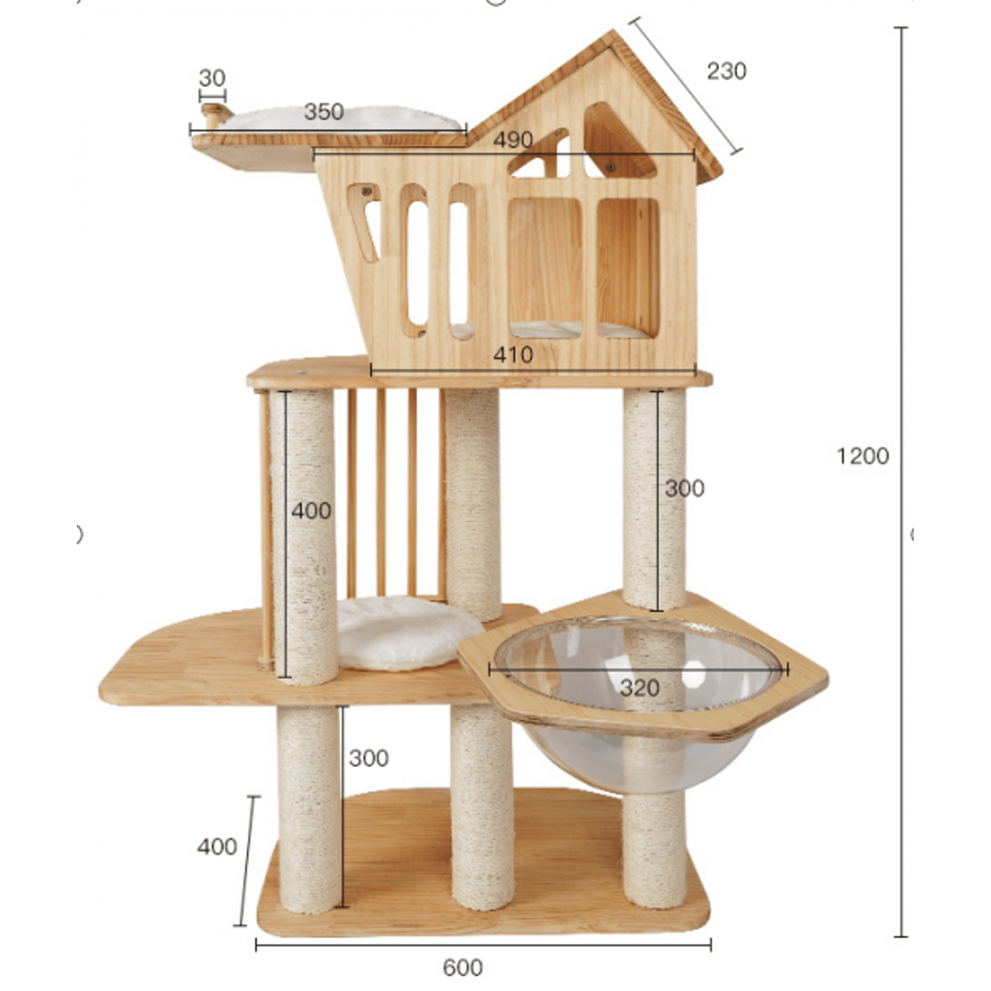 Minimax - BI008 - Cat Tree 40x60x120cmSuperpets Trading