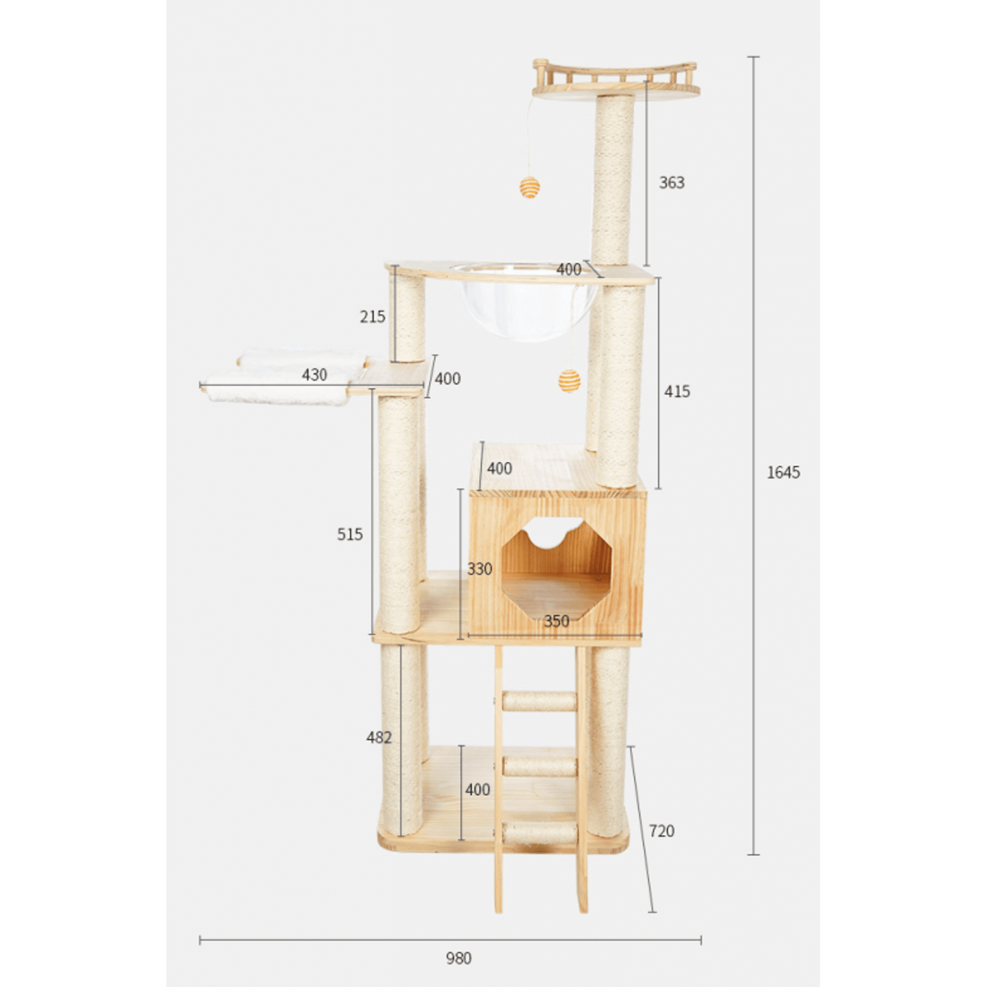 Minimax - BI022 - Cat Tree 98x72x164cmSuperpets Trading
