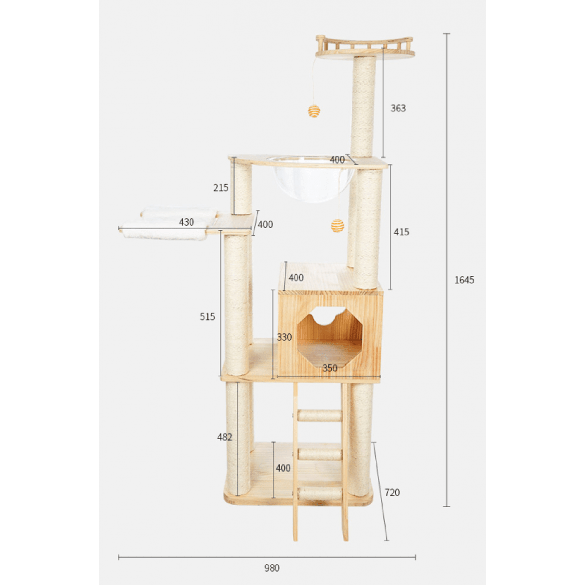 Minimax - BI022 - Cat Tree 98x72x164cmSuperpets Trading