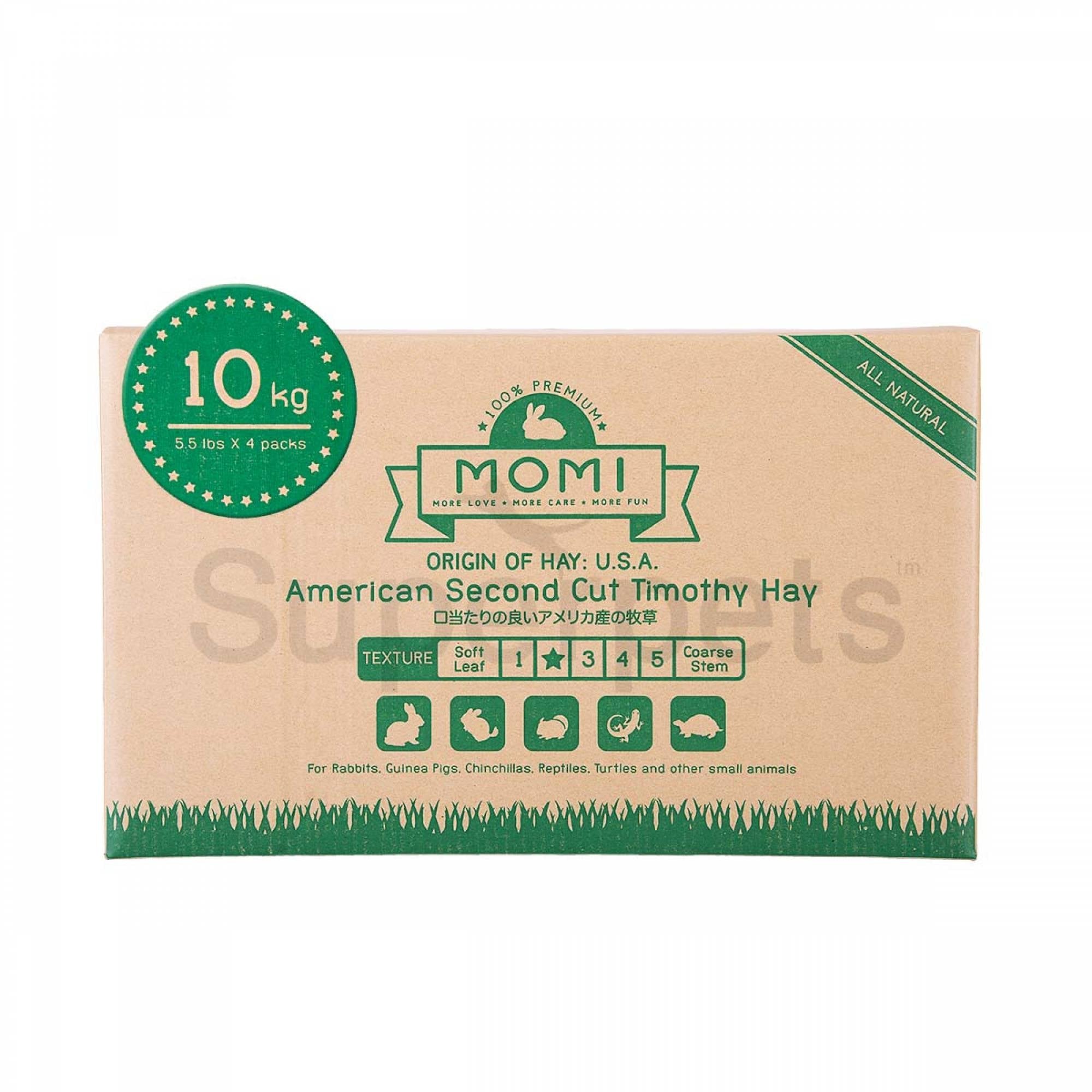 Momi - 2nd cut Timothy Hay 10kg (4 x 2.5kg)Superpets Trading