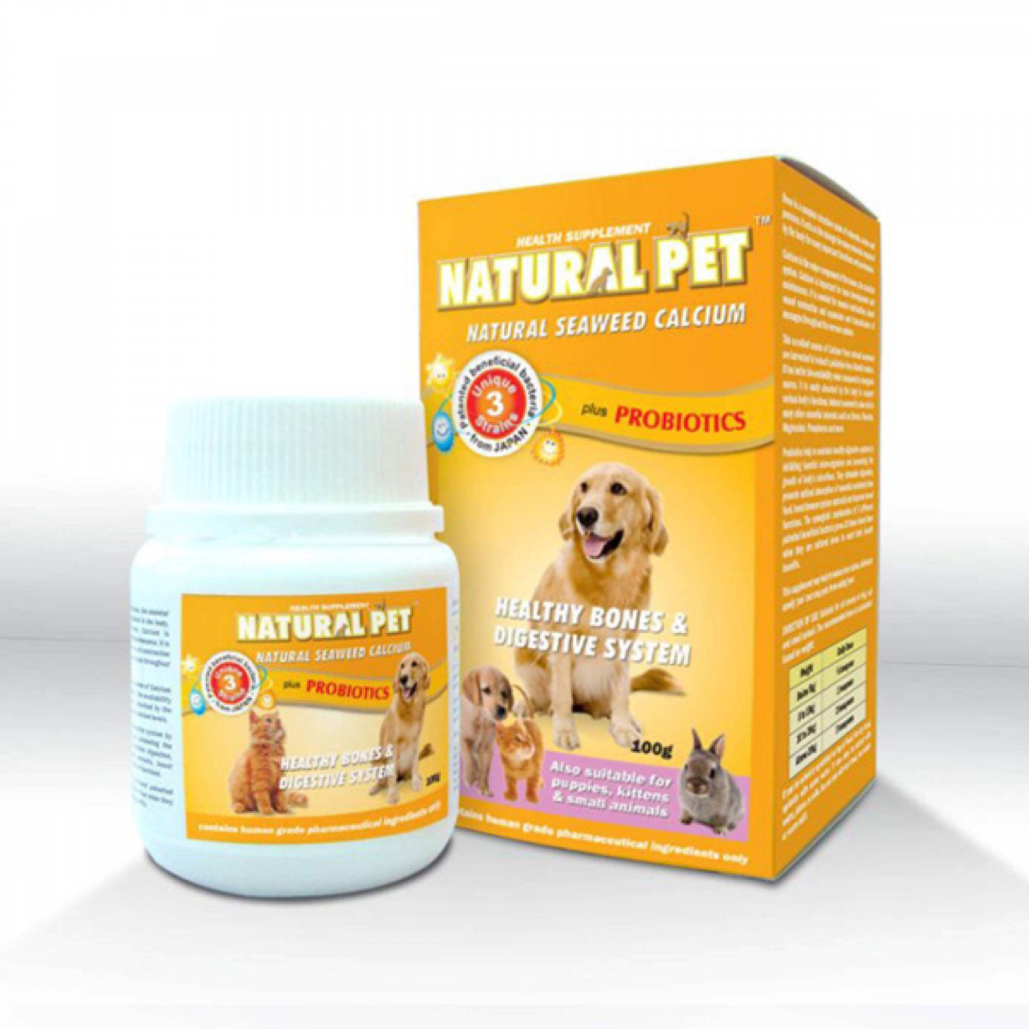 Natural Pet - Natural Seaweed Calcium plus Probiotics Supplement 100gSuperpets Trading