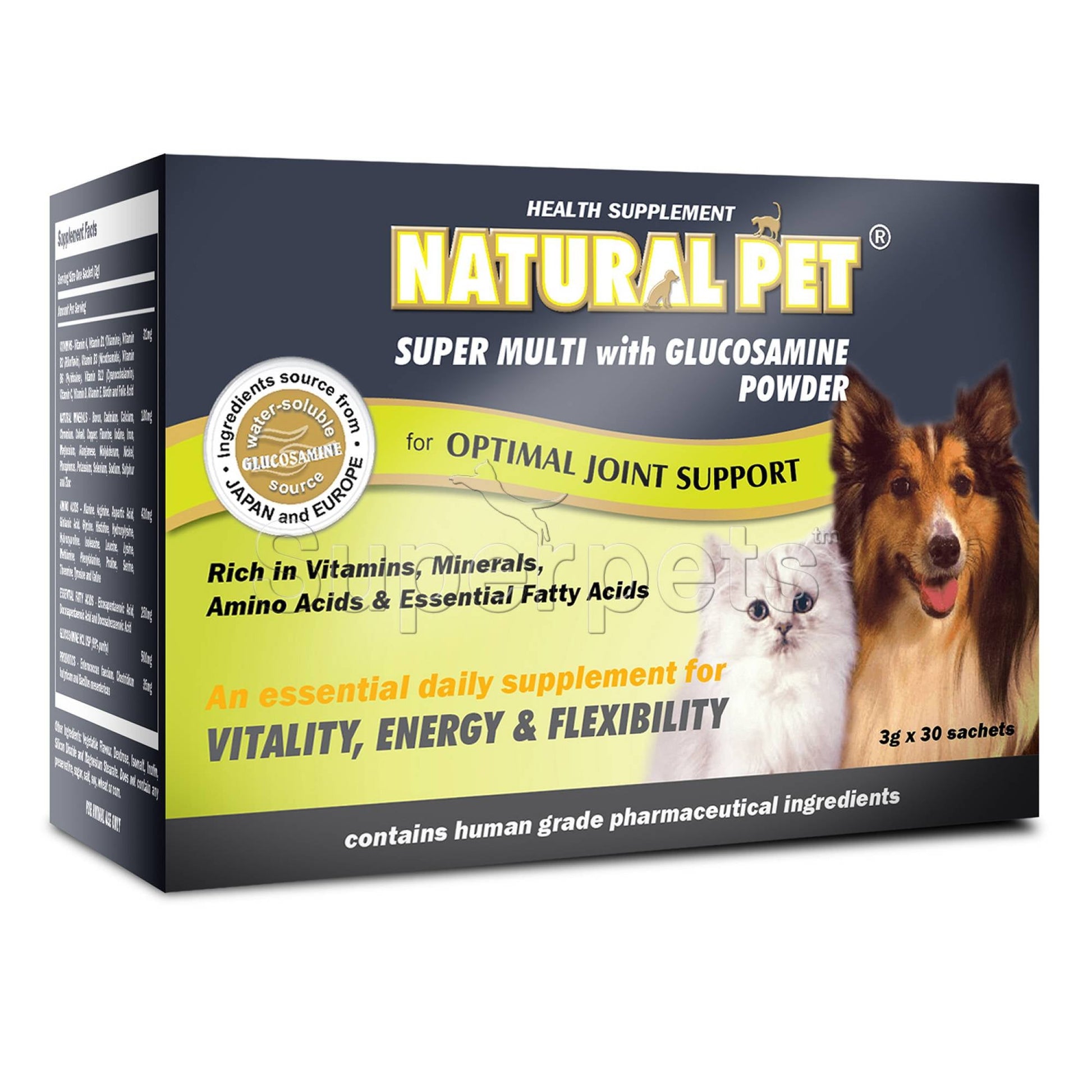 Natural Pet - Super Multi Glucosamine 3g x 30 sachetsSuperpets Trading