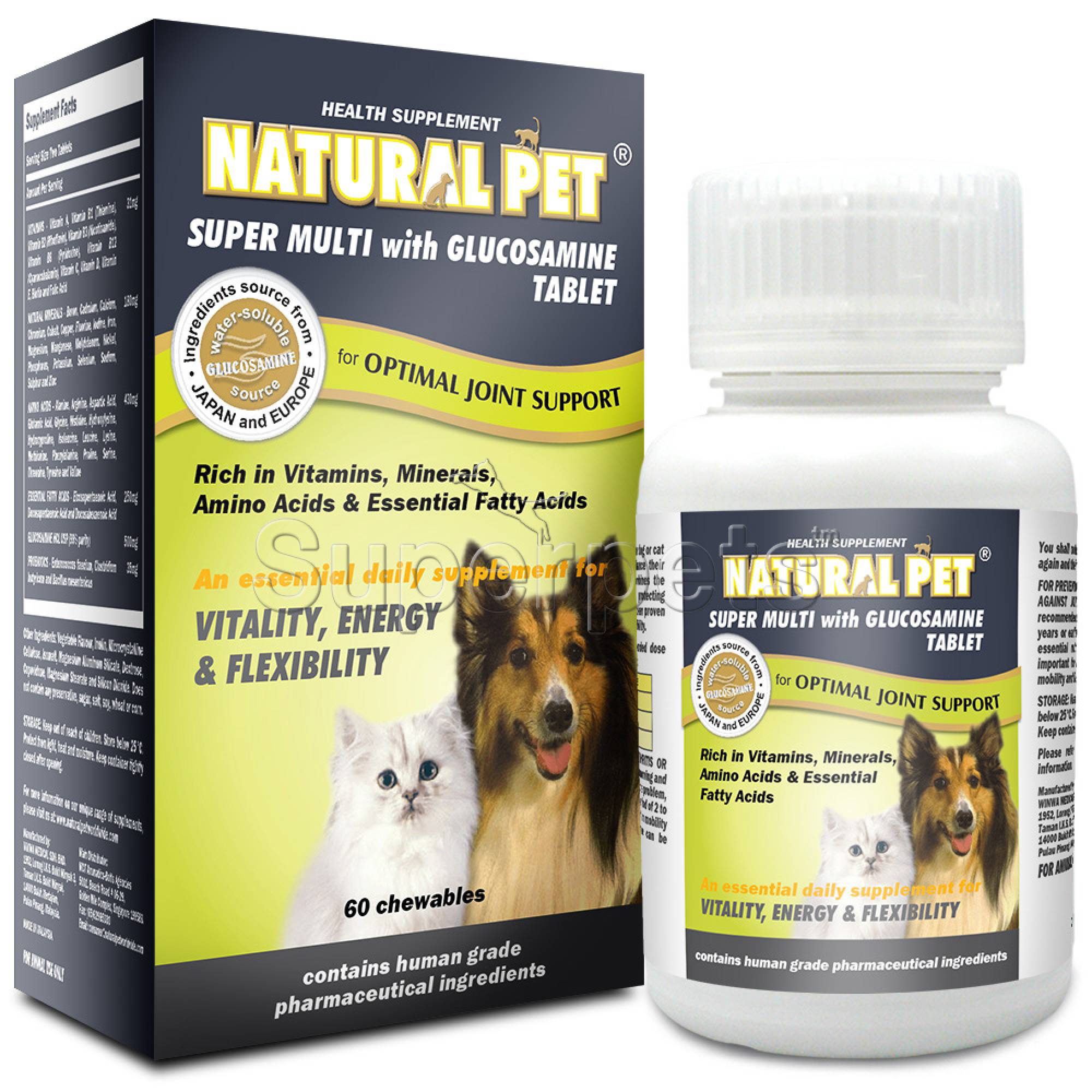 Natural Pet - Super Multi Glucosamine 60tabsSuperpets Trading