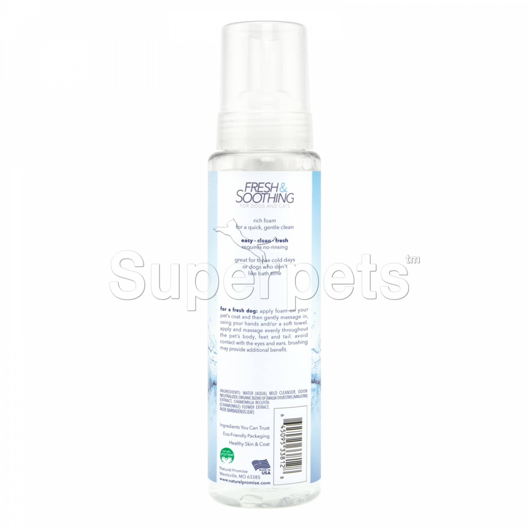 Naturel Promise Fresh & Soothing Natural Waterless Foaming Shampoo 11oz (325ml)Superpets Trading