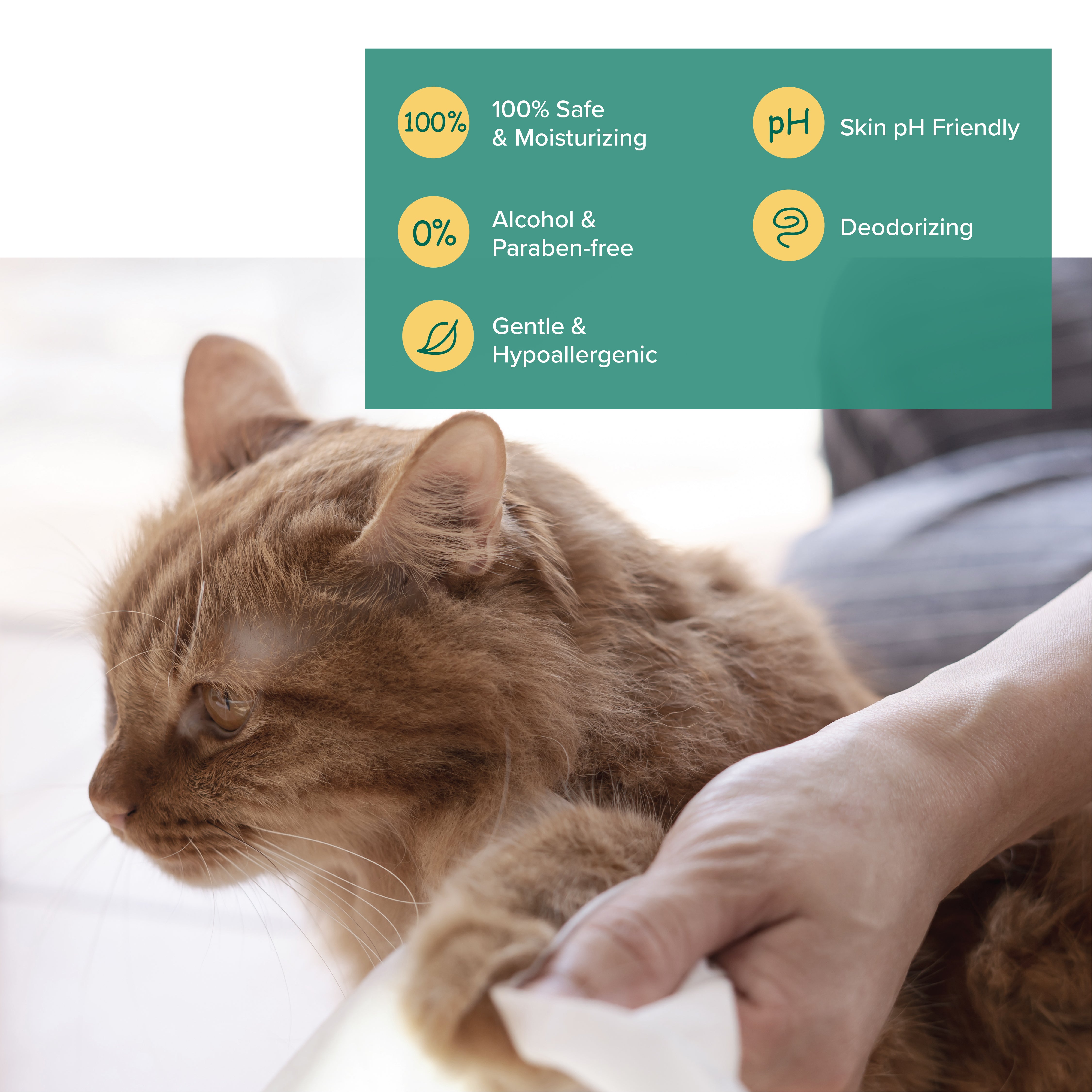 Nurture pro AG+ Silver pet wipes 100 pieces