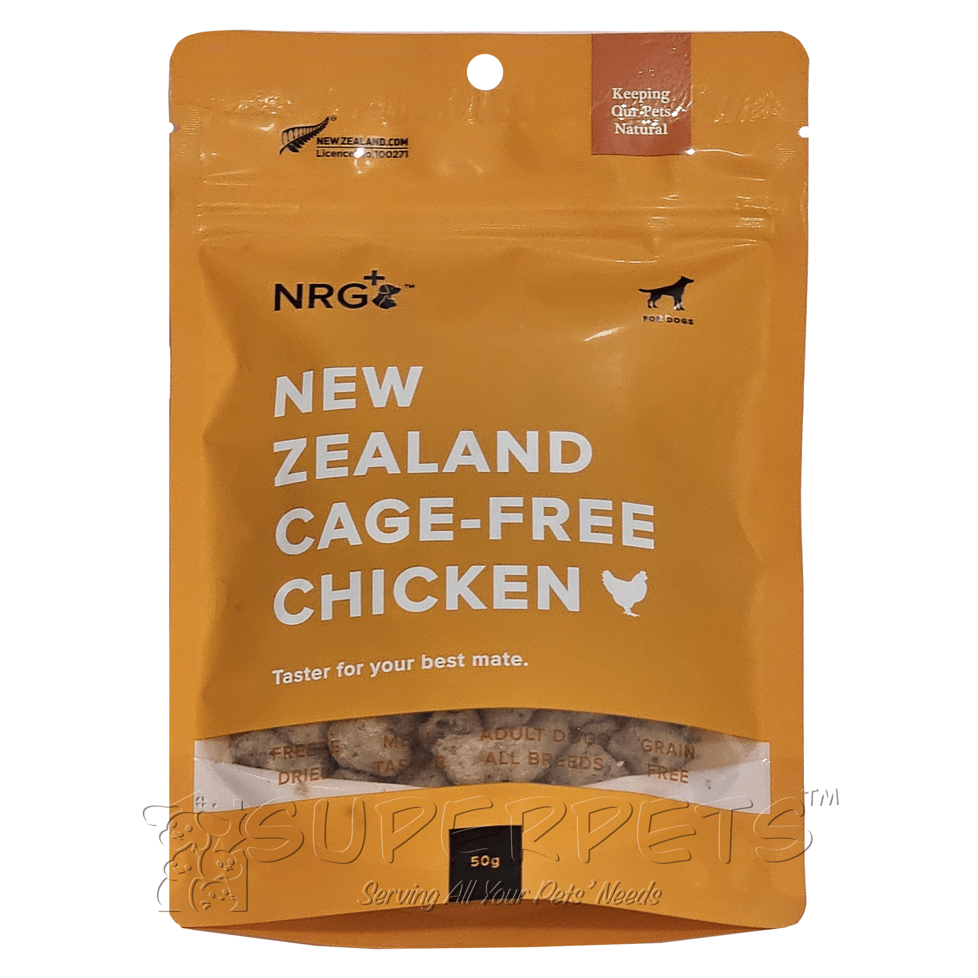 NRG+ - Freeze Dried - Chicken Dog Treats 50gSuperpets Trading