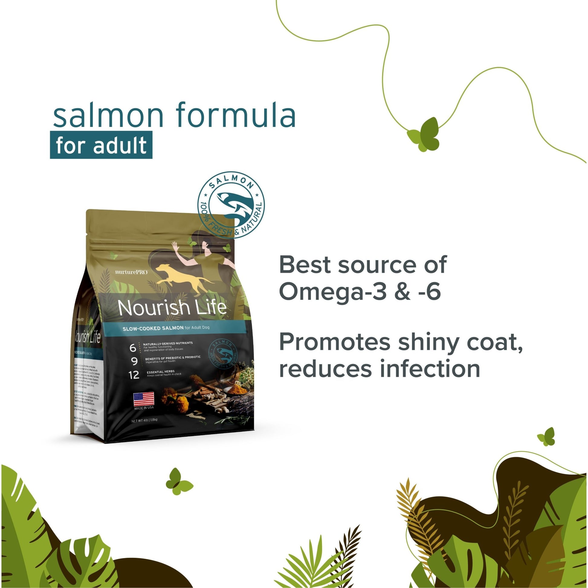 Nurture Pro Nourish Life Salmon Adult Dry Dog FoodDogsSuperpets Trading