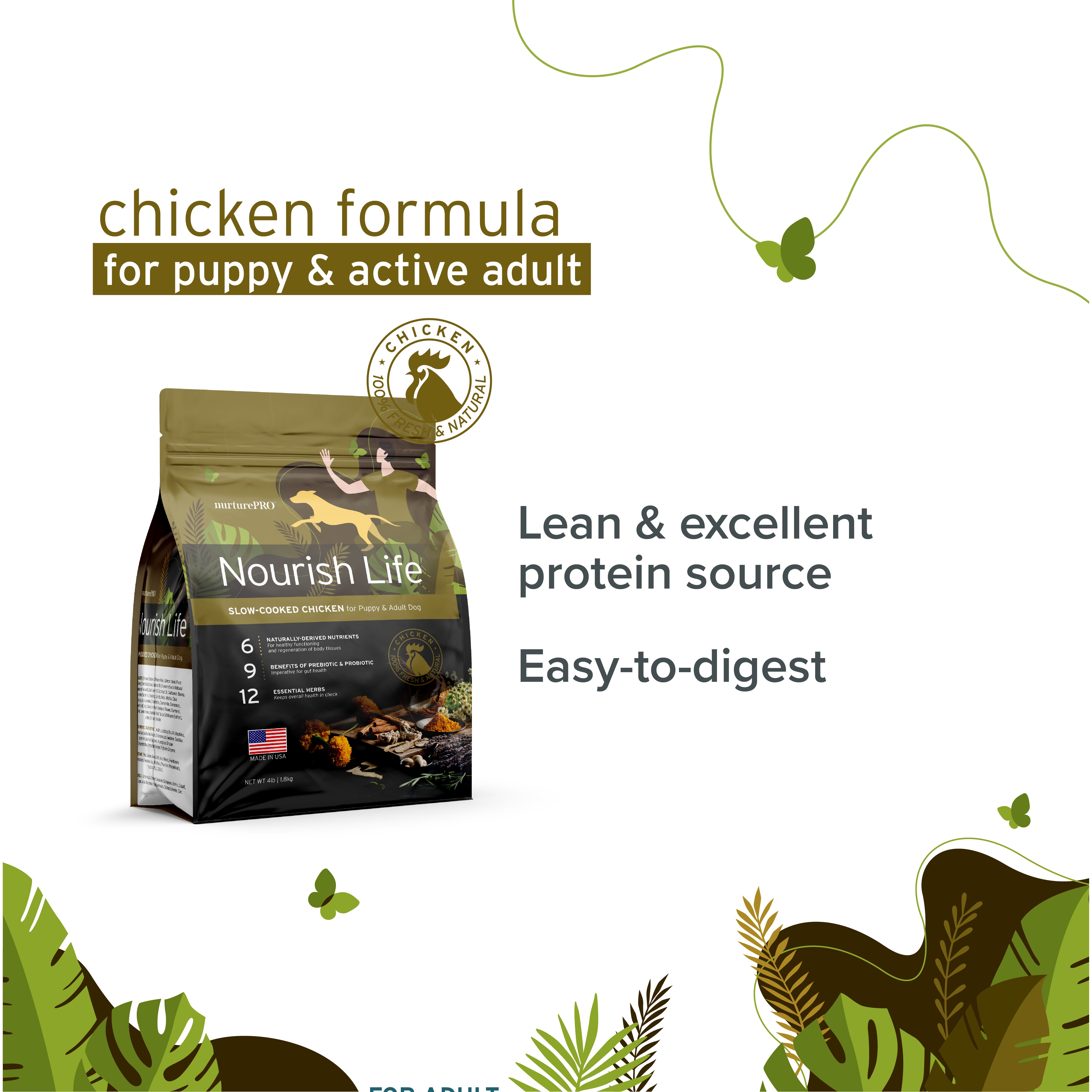 Nurture Pro Nourish Life Chicken Puppy & Adult Dry Dog Food