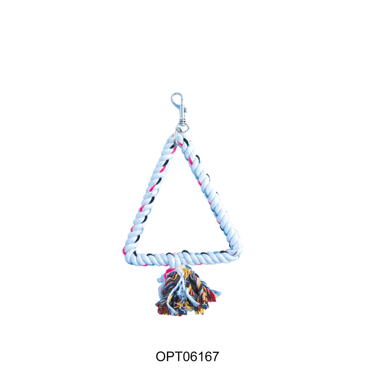 OPSP - 6167 - Triangle Shaped Rope Bird Toy 11"Superpets Trading