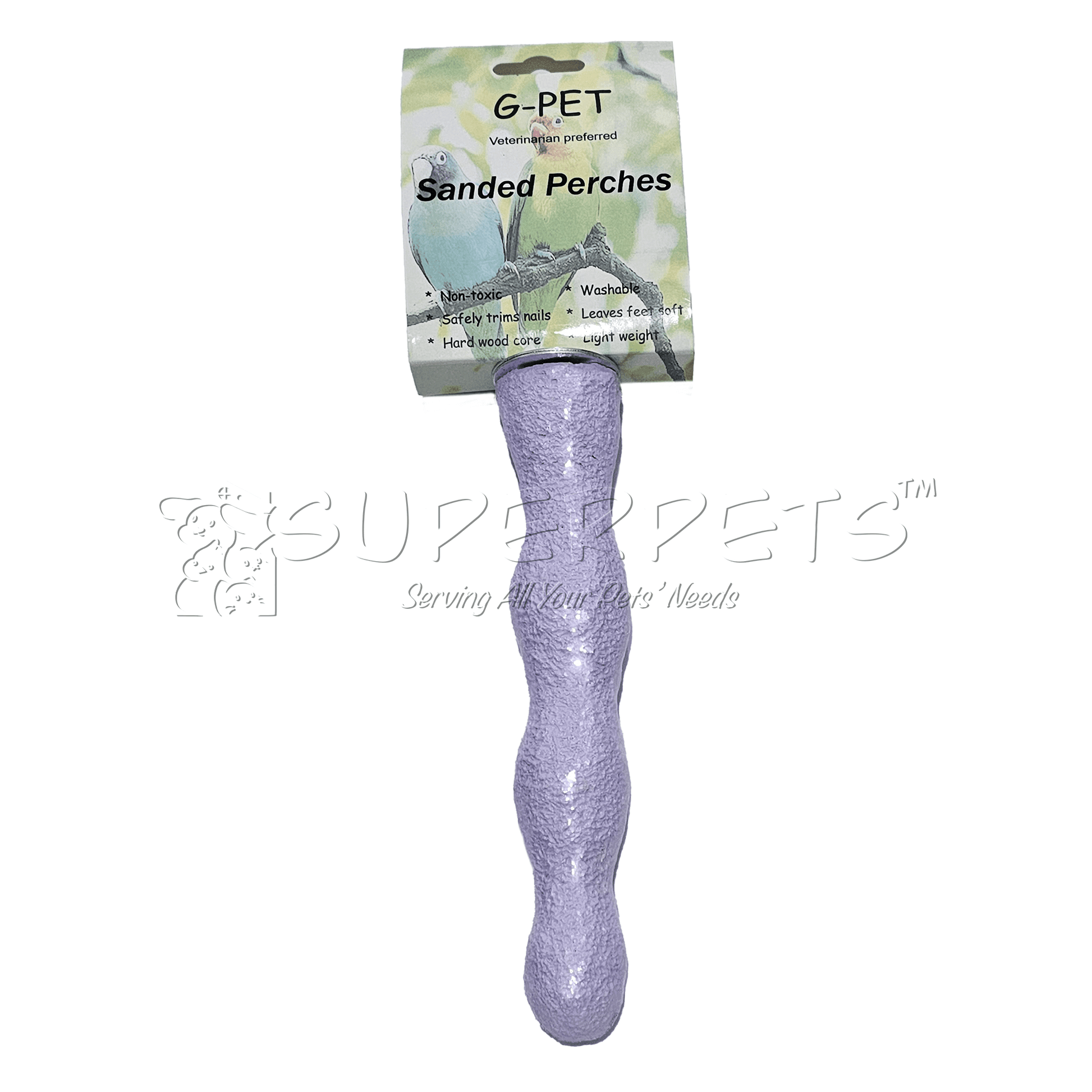 OPSP 7648 - Resin Perch 4x20cm (Purple/Pink)Superpets Trading