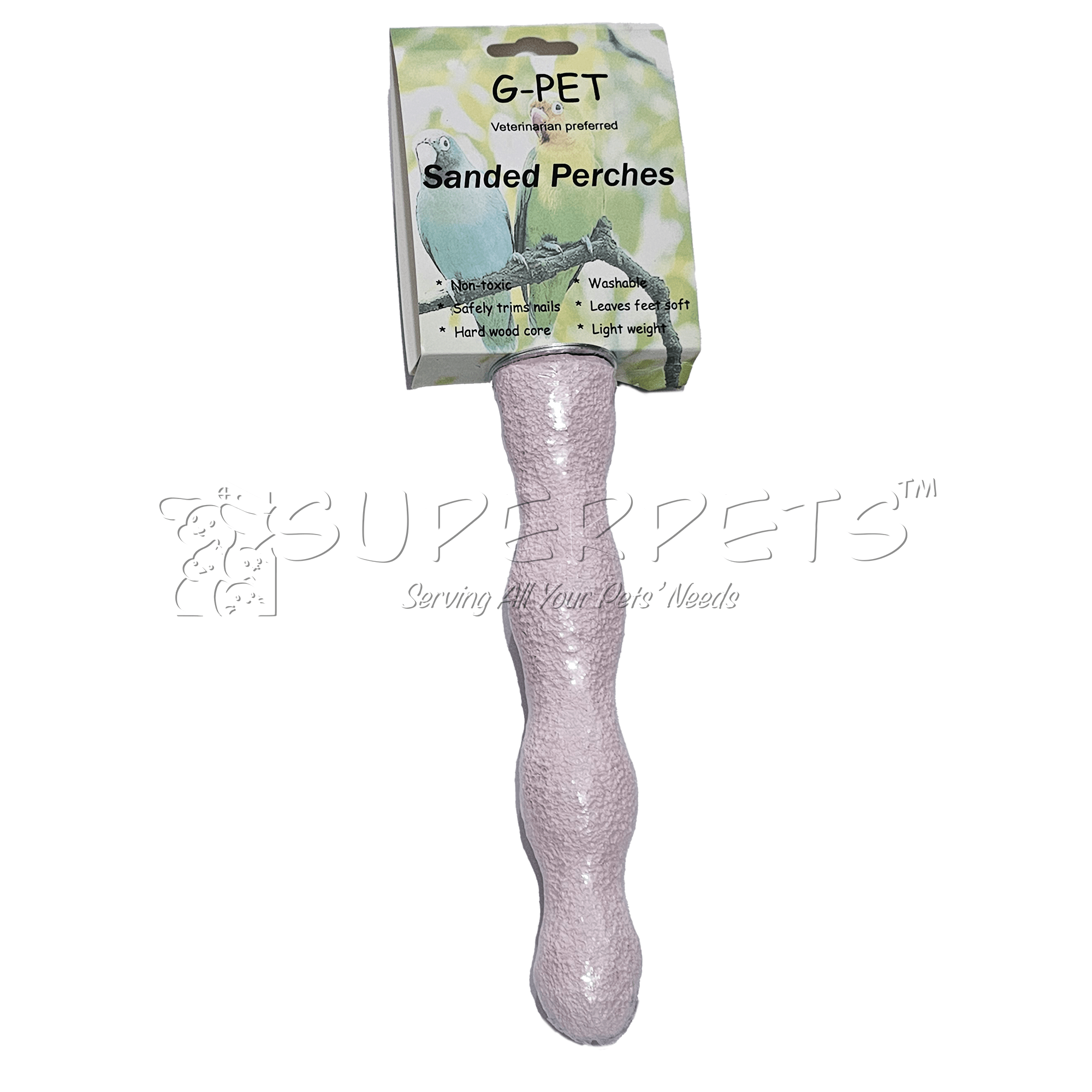 OPSP 7648 - Resin Perch 4x20cm (Purple/Pink)Superpets Trading