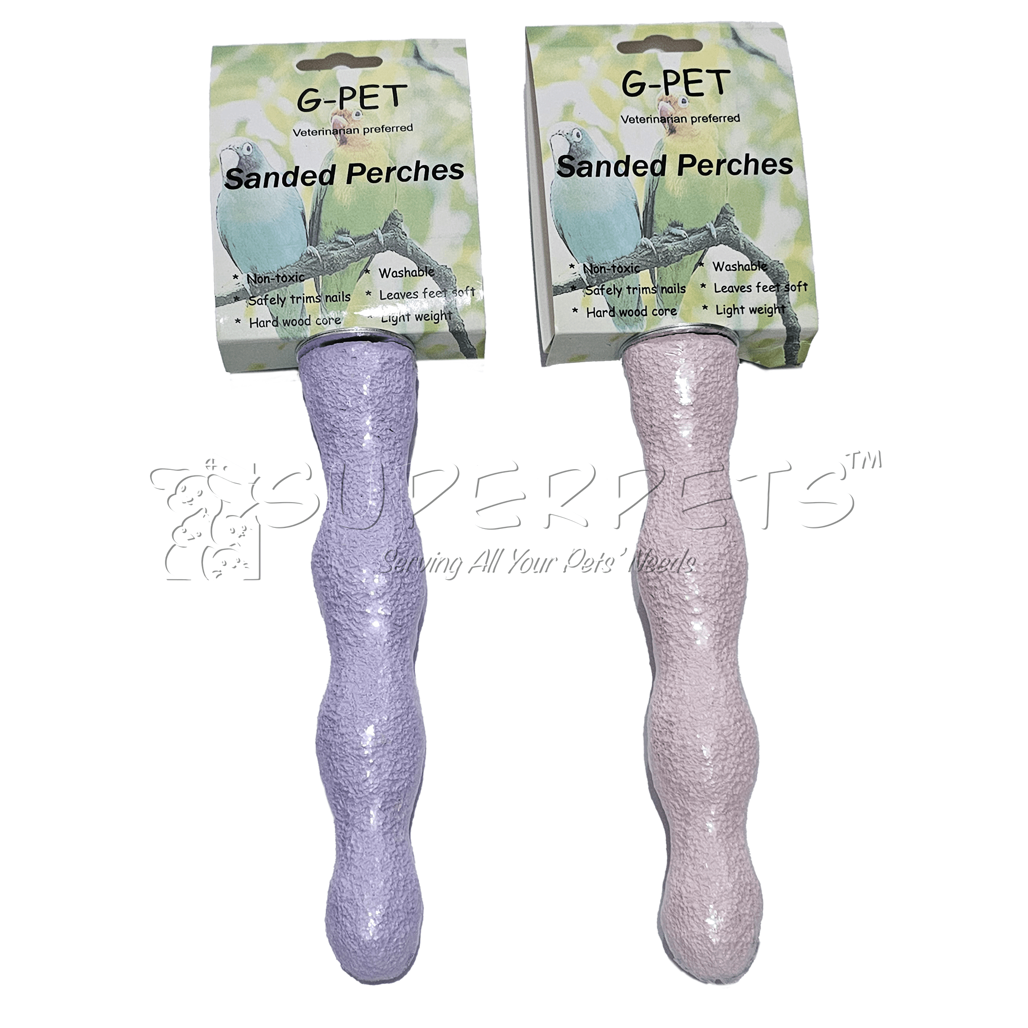 OPSP 7648 - Resin Perch 4x20cm (Purple/Pink)Superpets Trading