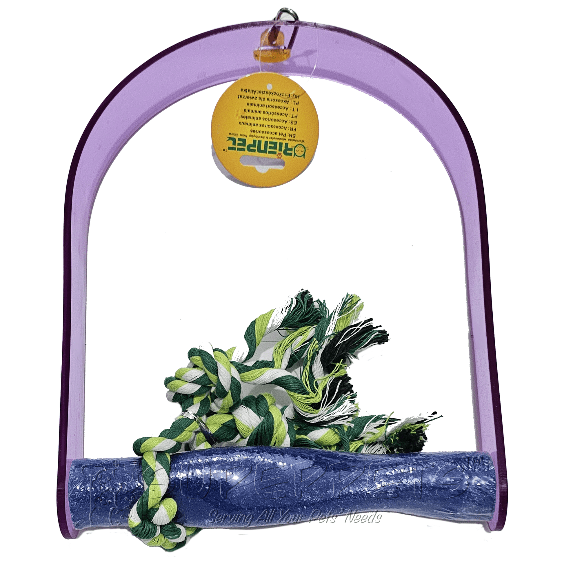 OPSP 7906 - Acrylic swing with Sand perch 33x21x4.2cmSuperpets Trading
