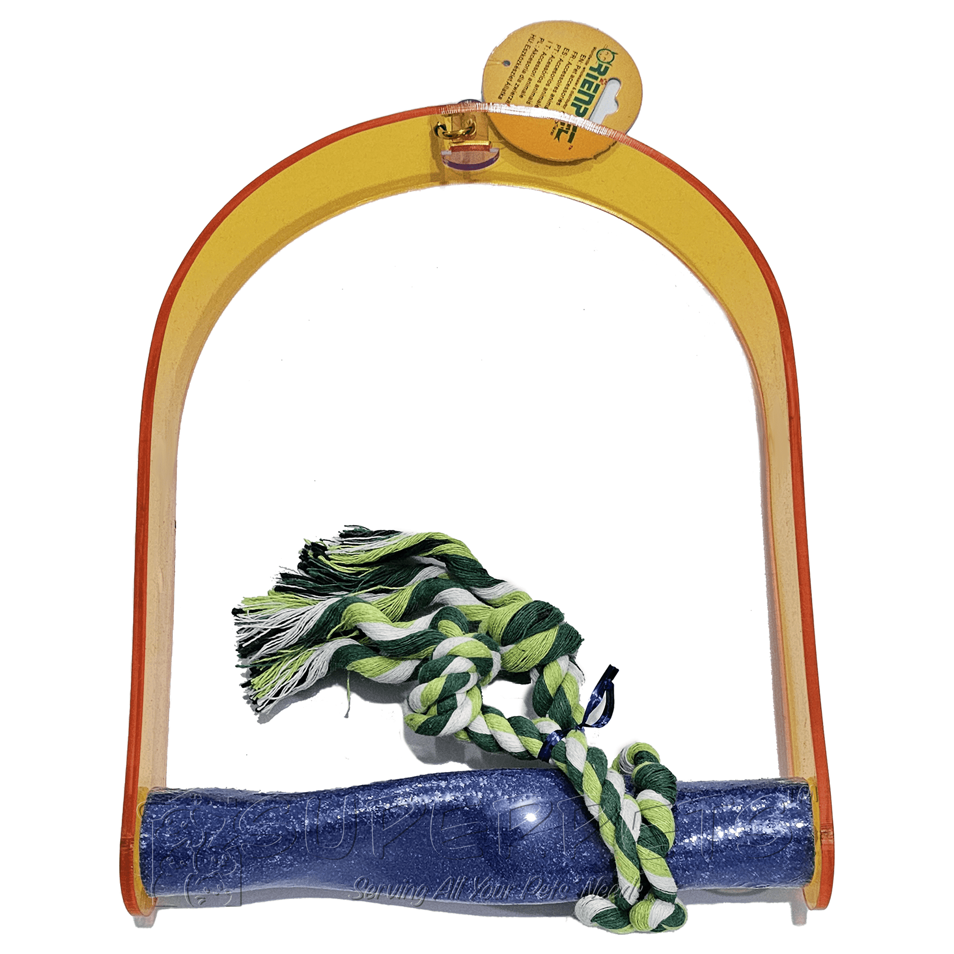 OPSP 7906 - Acrylic swing with Sand perch 33x21x4.2cmSuperpets Trading