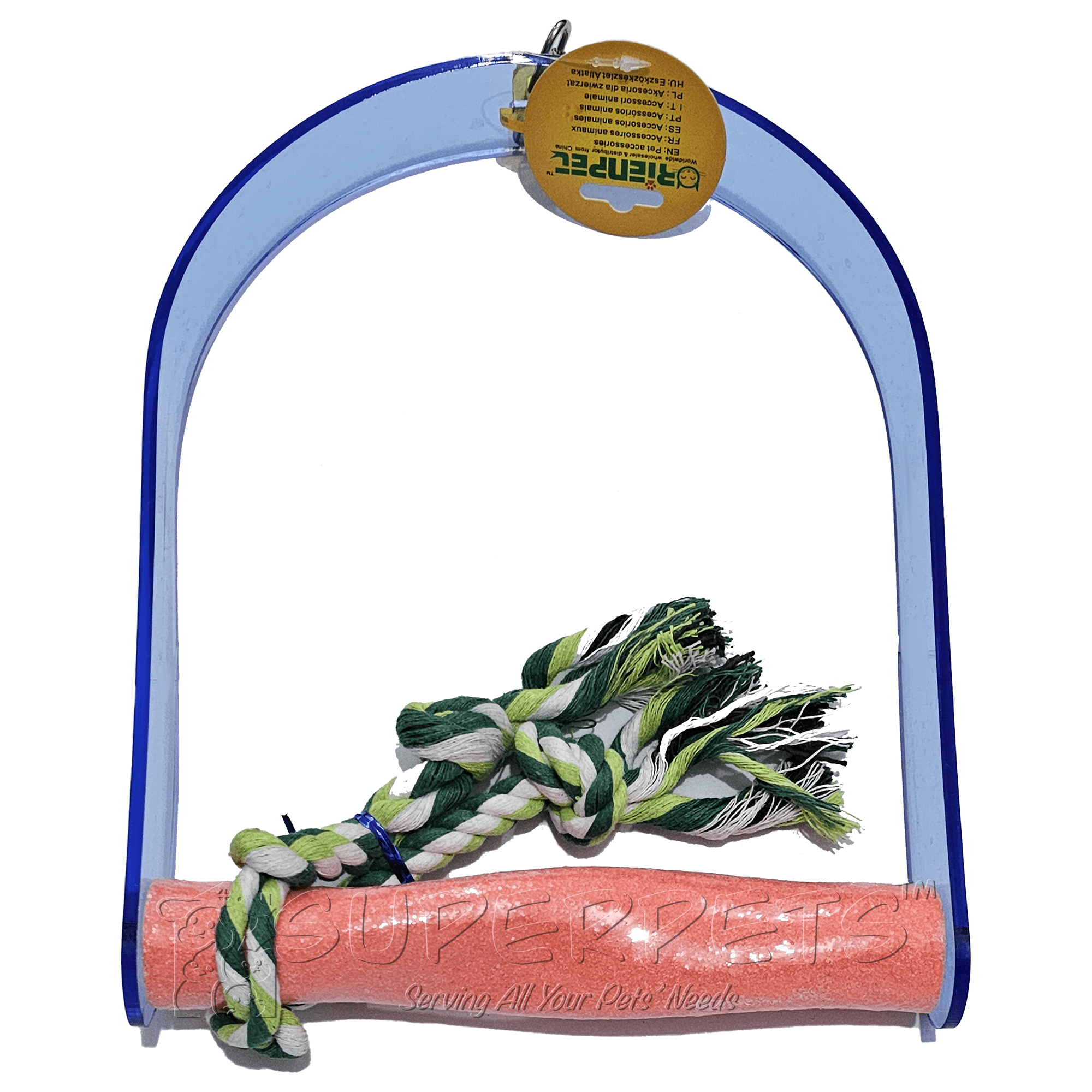 OPSP 7906 - Acrylic swing with Sand perch 33x21x4.2cmSuperpets Trading