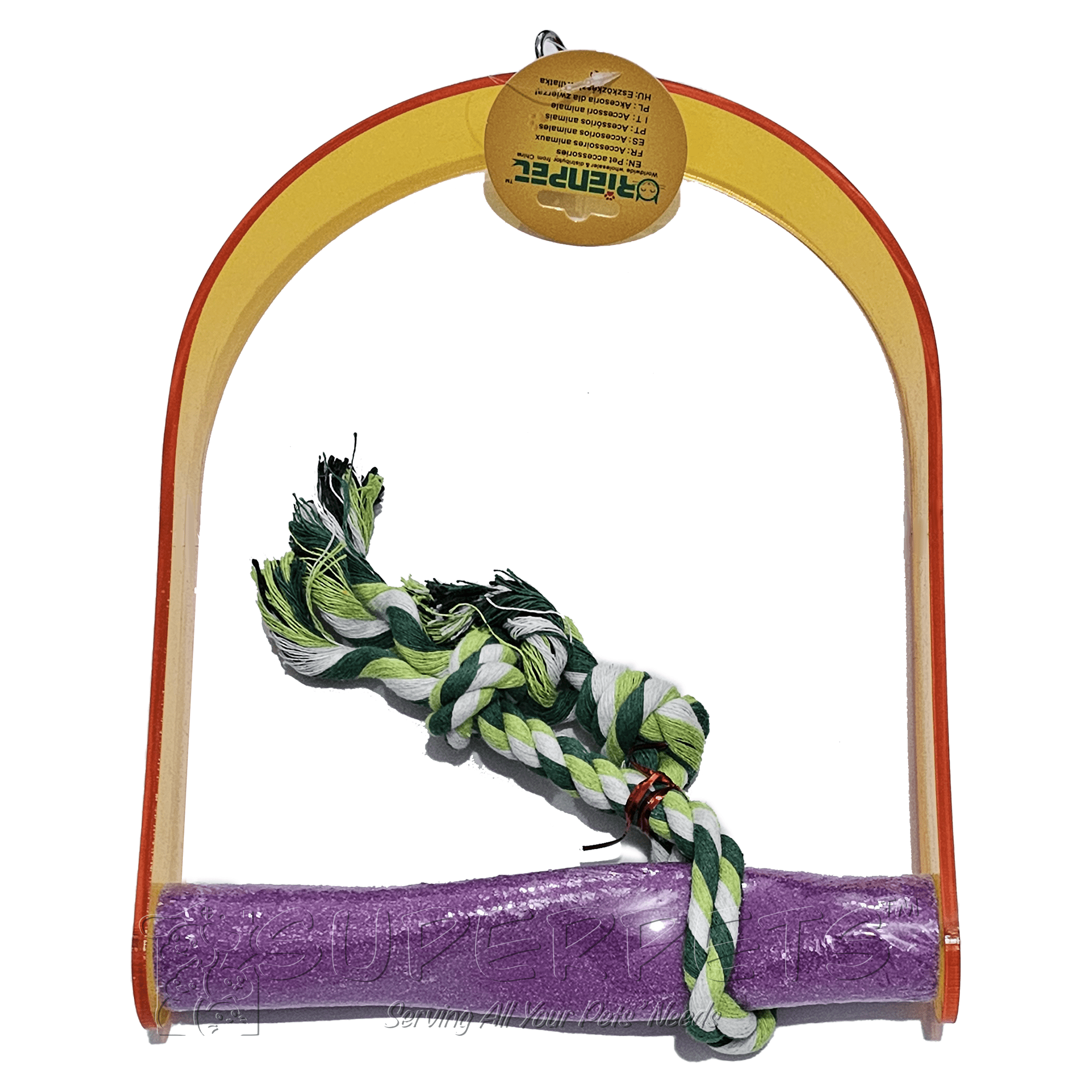 OPSP 7906 - Acrylic swing with Sand perch 33x21x4.2cmSuperpets Trading