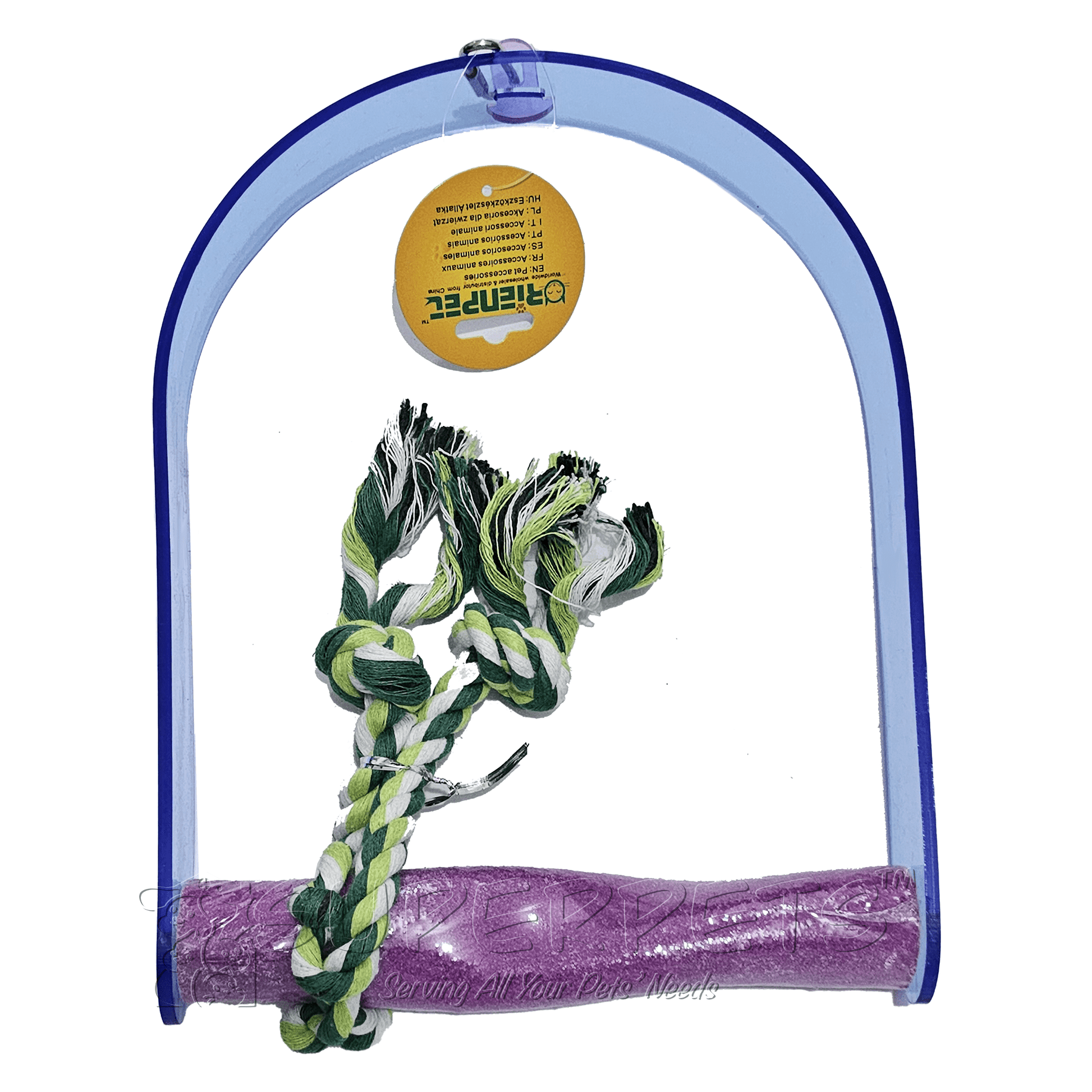 OPSP 7906 - Acrylic swing with Sand perch 33x21x4.2cmSuperpets Trading