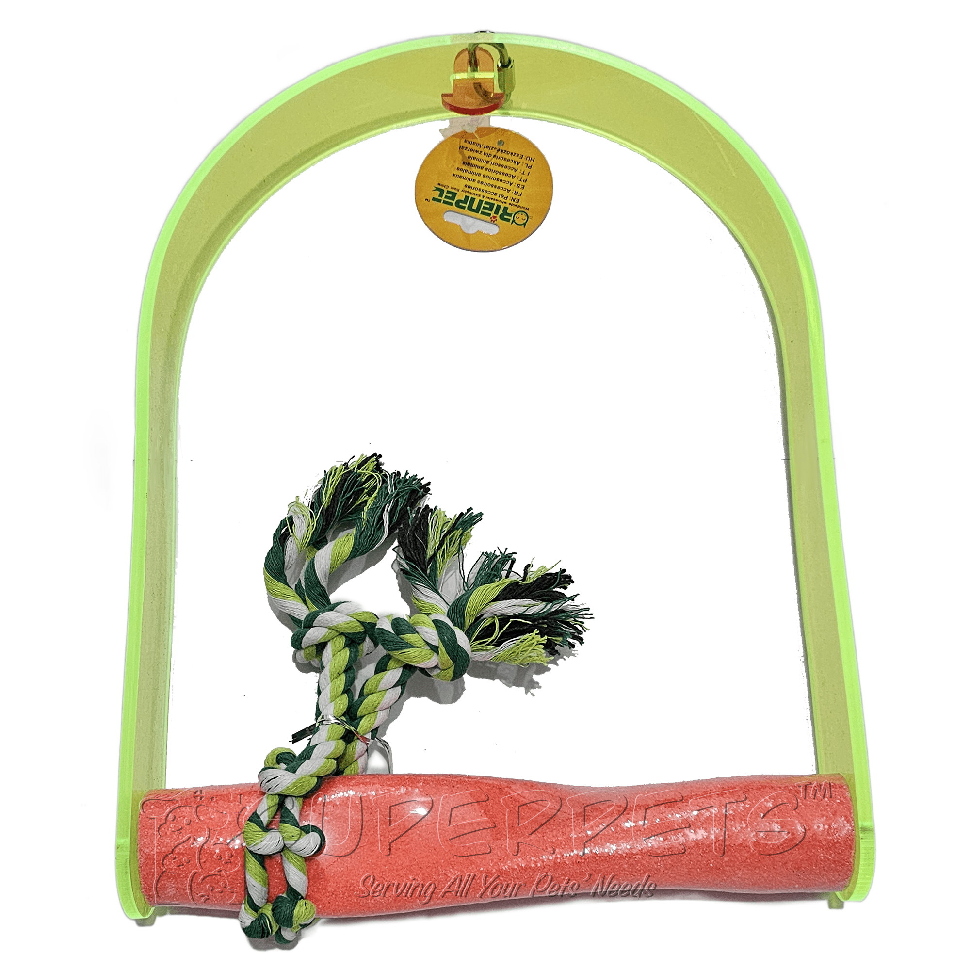 OPSP 7907 - Acrylic swing with Sand perch 41x26x4.7cmSuperpets Trading