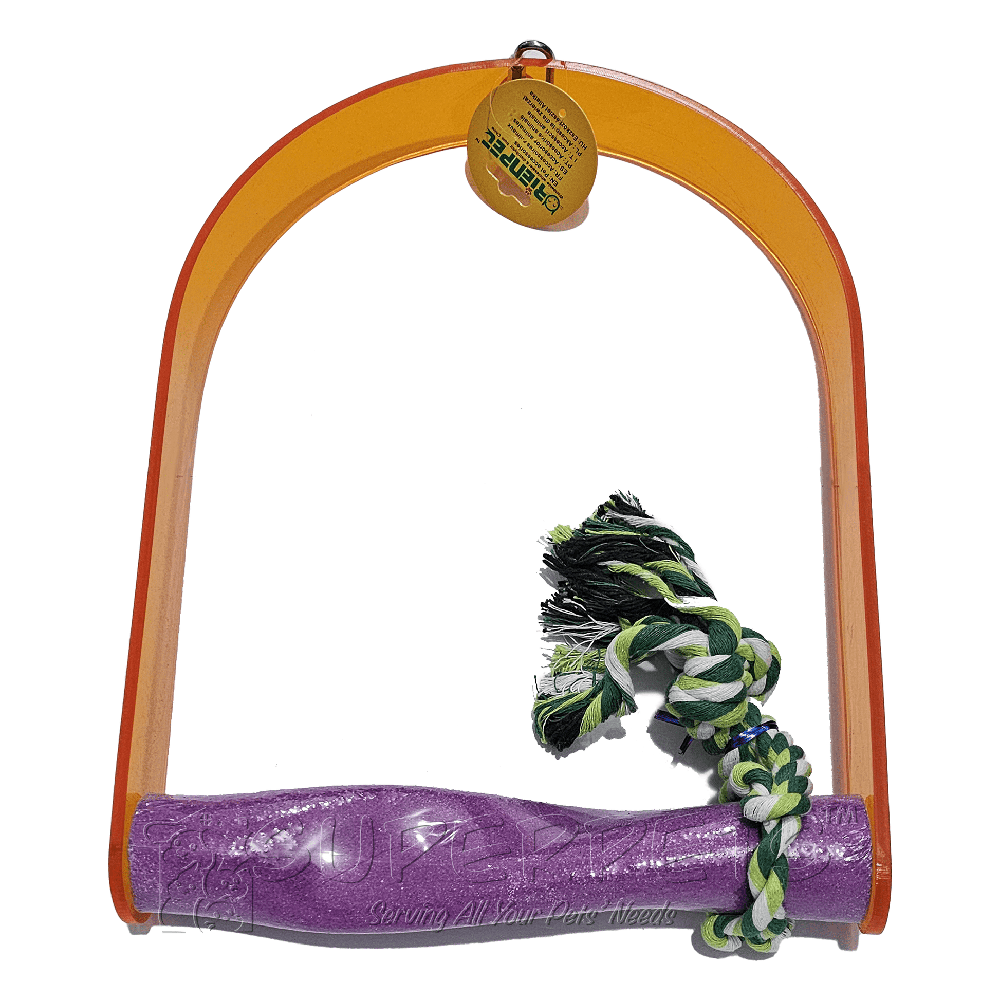 OPSP 7907 - Acrylic swing with Sand perch 41x26x4.7cmSuperpets Trading