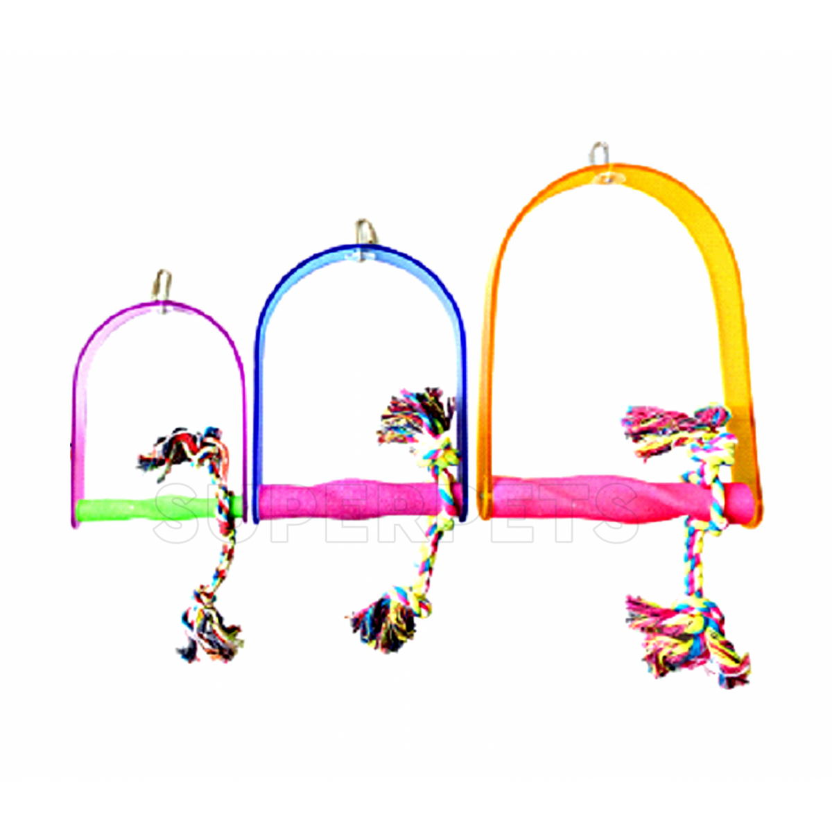 OPSP - 7907 - Acrylic Swing with Wooden PerchSuperpets Trading