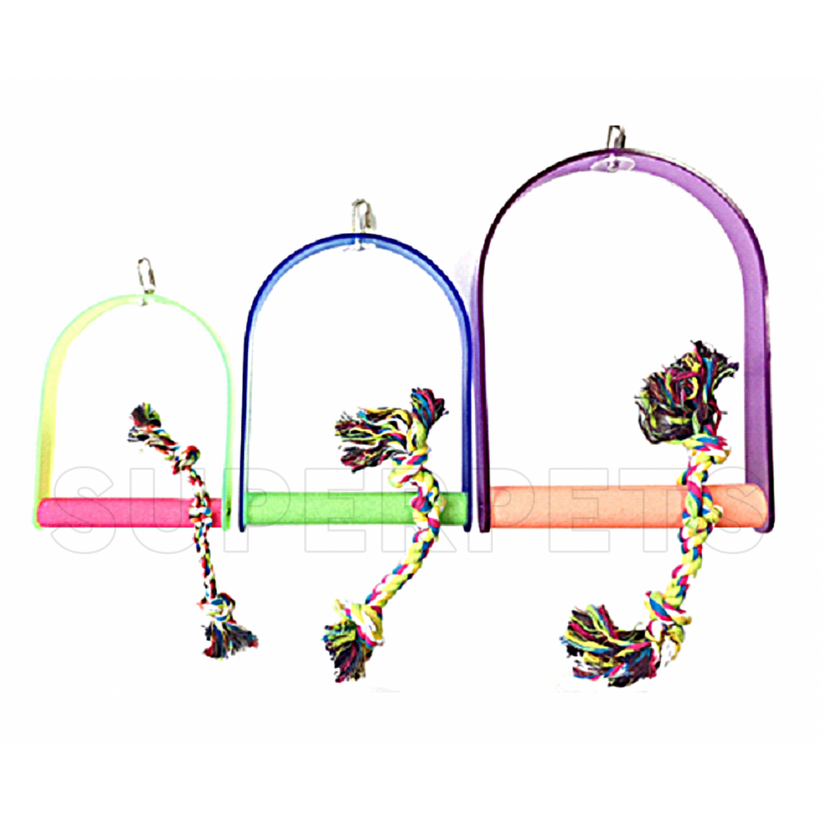 OPSP - 7909 - Acrylic Swing with Wooden PerchSuperpets Trading