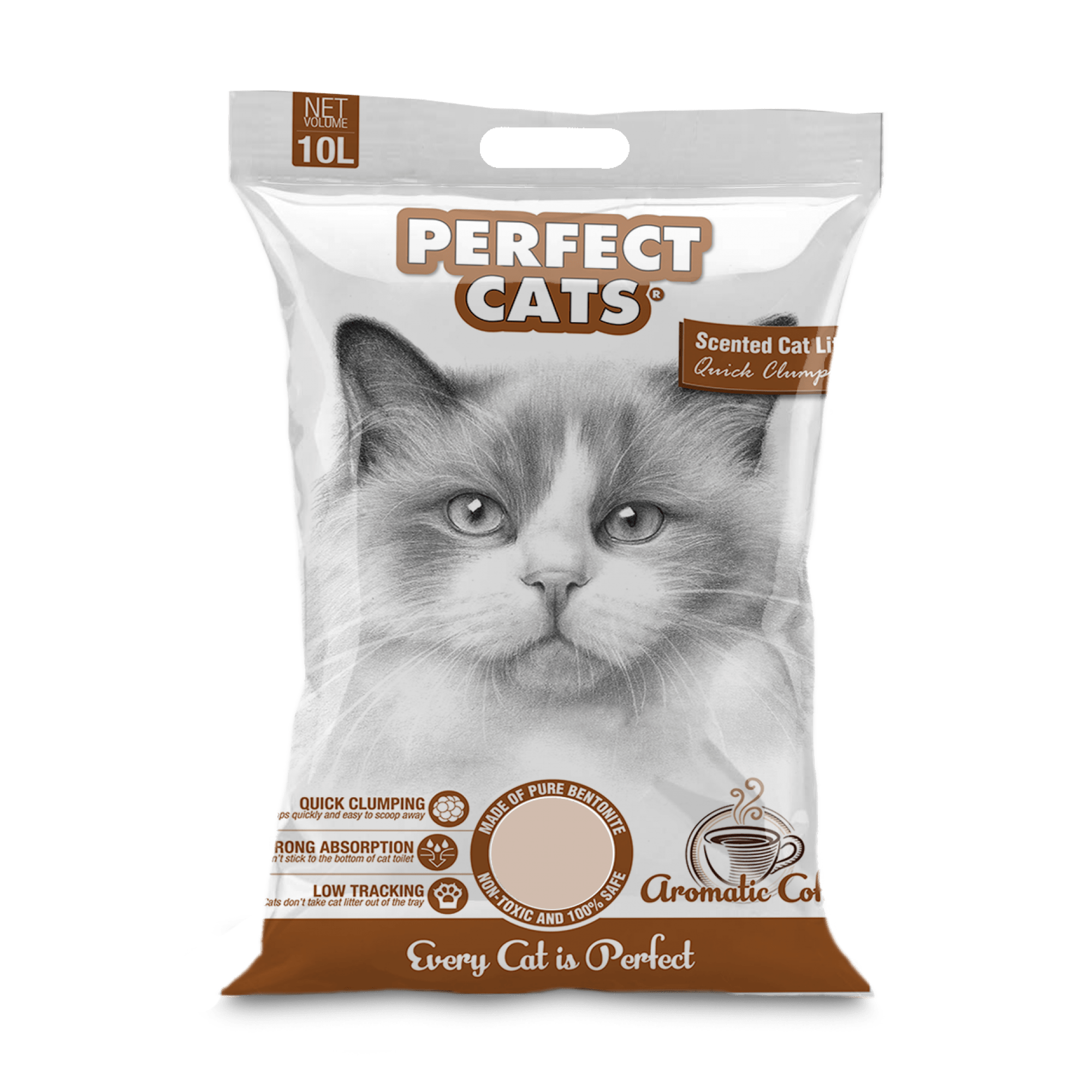 Perfect Cats Litter - Coffee Flavor 10LCatsSuperpets Trading