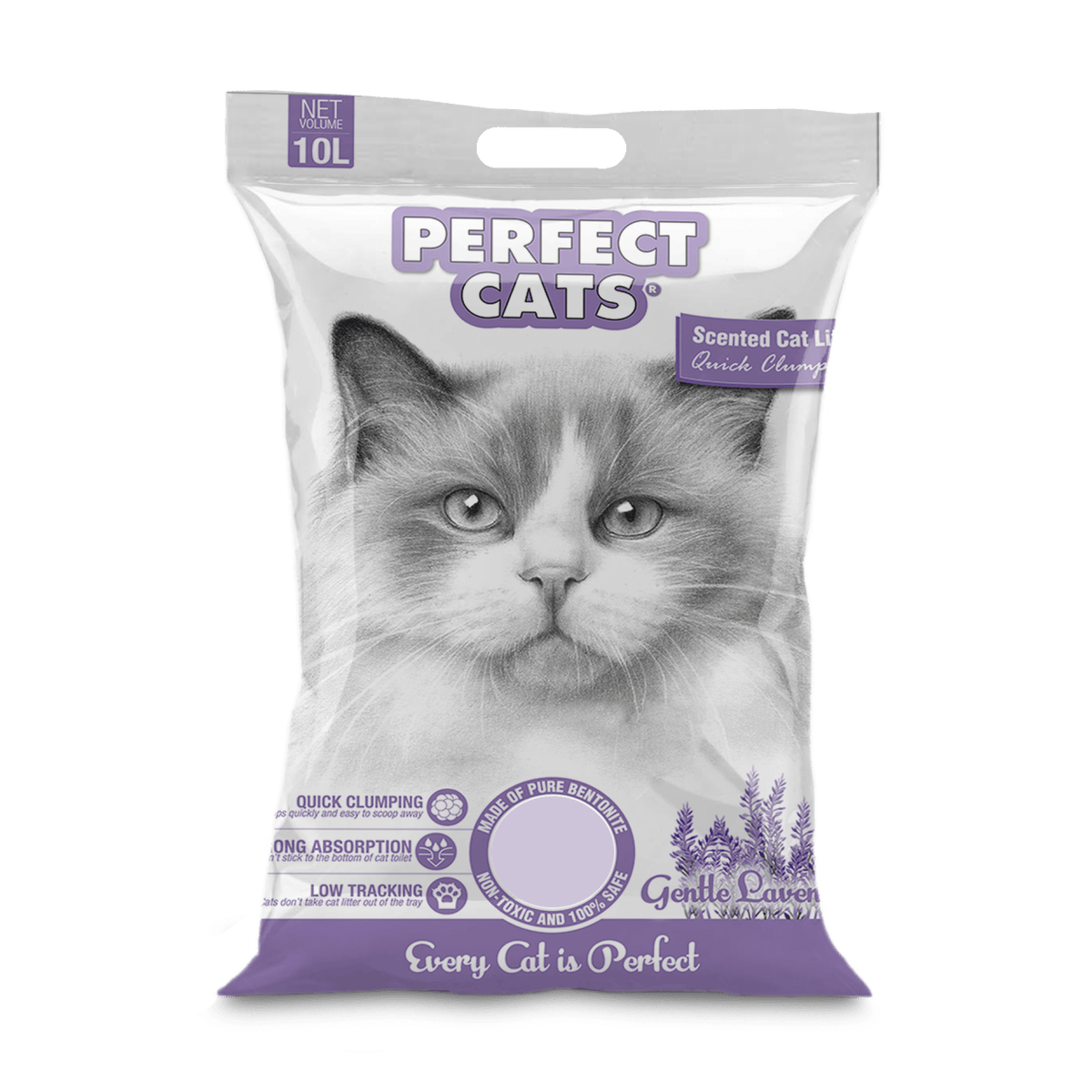Perfect Cats Litter - Lavender Flavor 10LSuperpets Trading