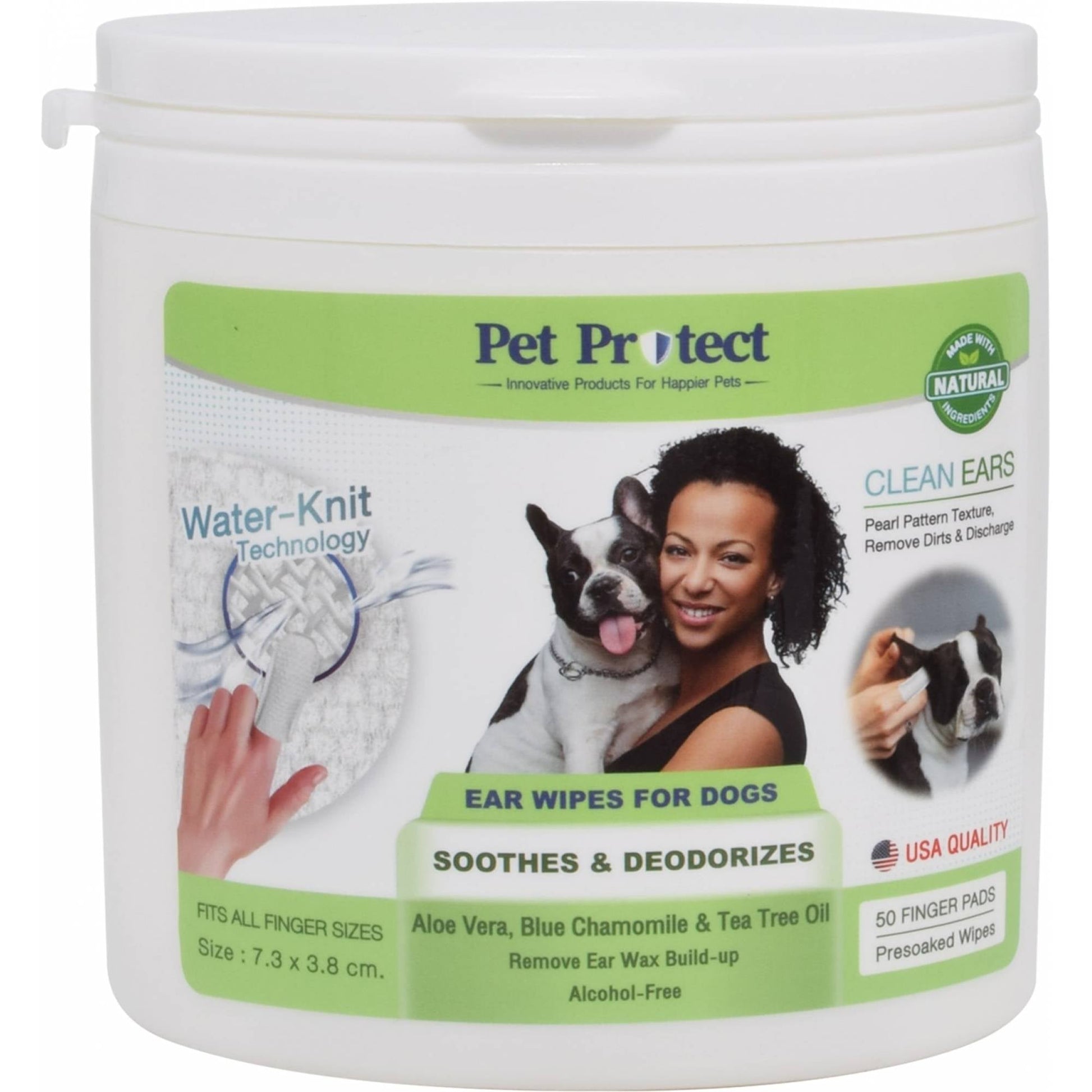 Pet Protect - Dog Ear Wipes 50pcs (Finger size wipe)DogsSuperpets Trading
