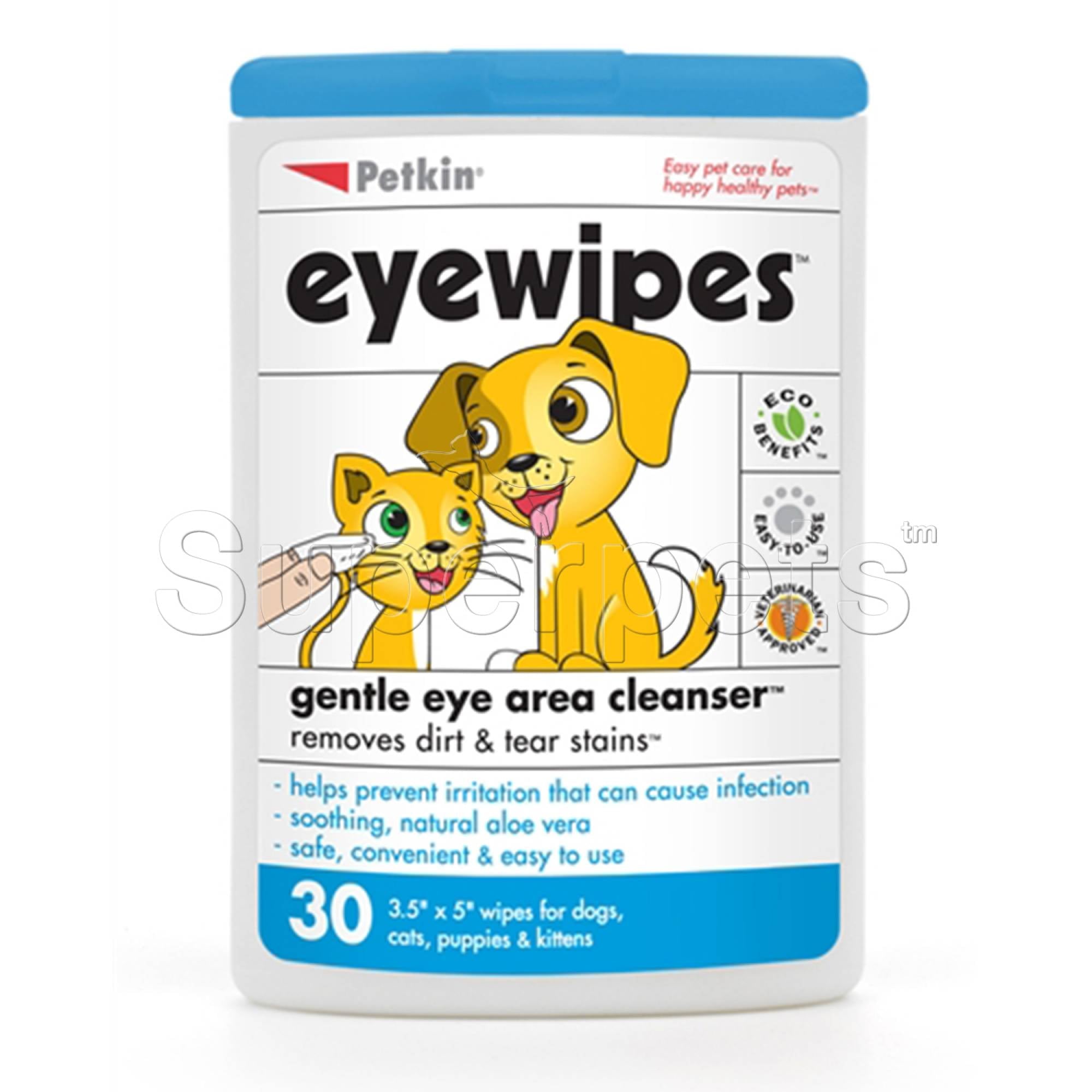 Petkin Gentle Eye Area Cleanser Eye Wipes 30 WipesSuperpets Trading