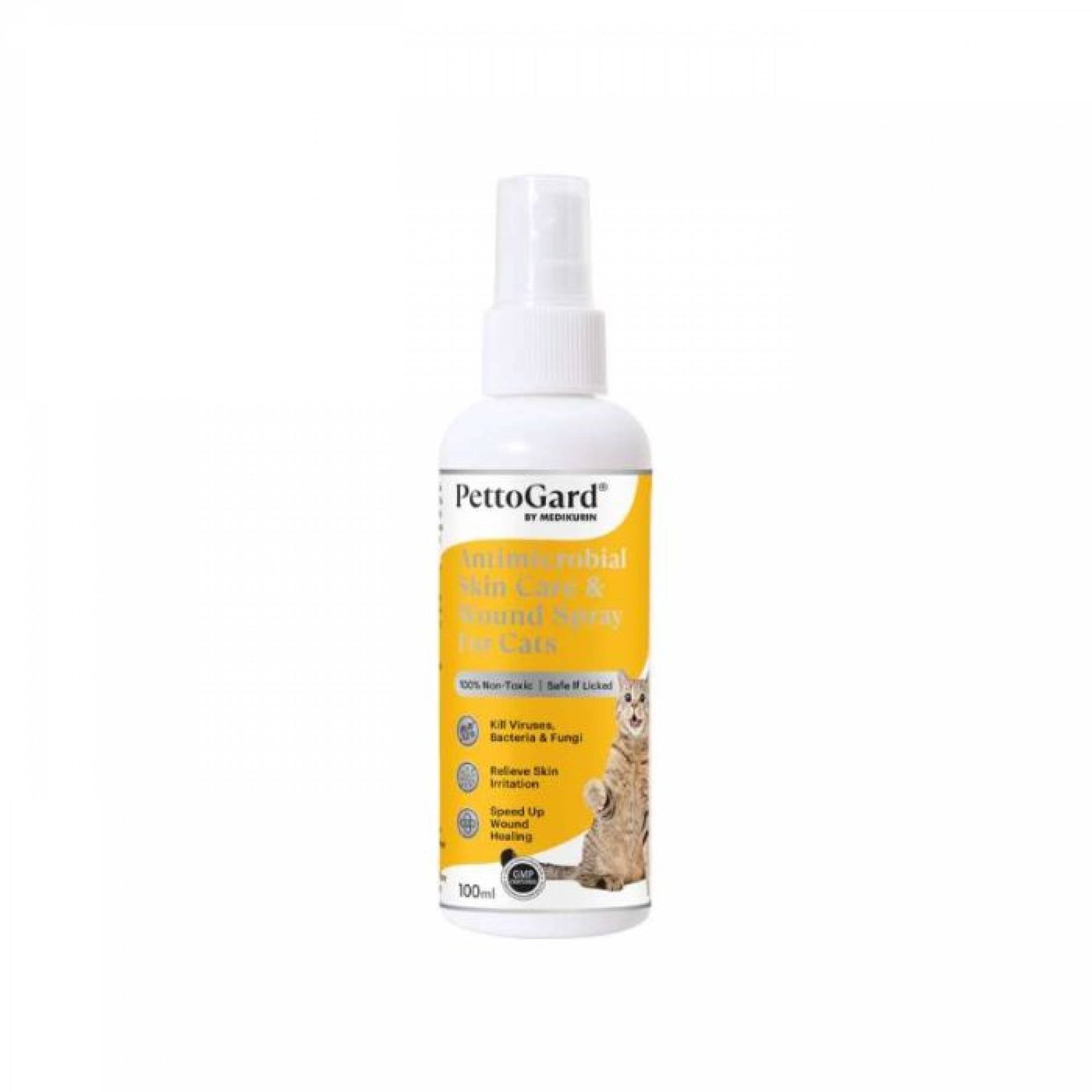 PettoGard® Antimicrobial Skin Care & Wound Spray for Cats 100mlSuperpets Trading