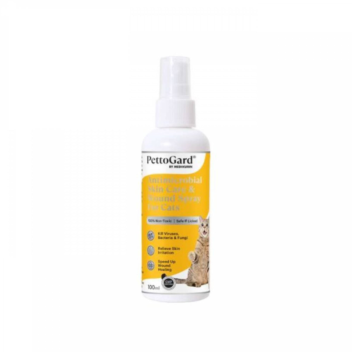 PettoGard® Antimicrobial Skin Care & Wound Spray for Cats 100mlSuperpets Trading
