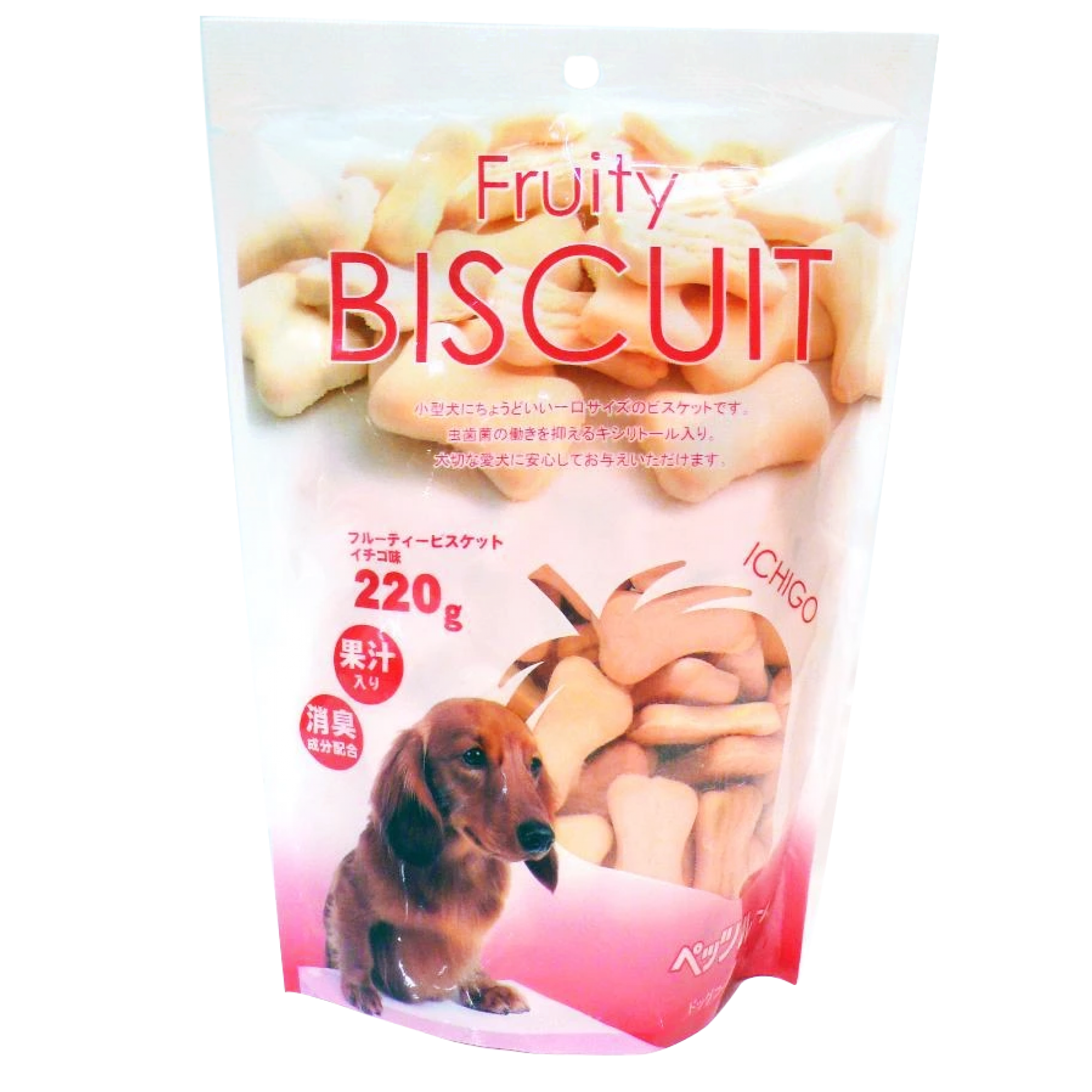 Petz Route - Dog Fruity Biscuits Strawberry Flavour 220gDogsSuperpets Trading