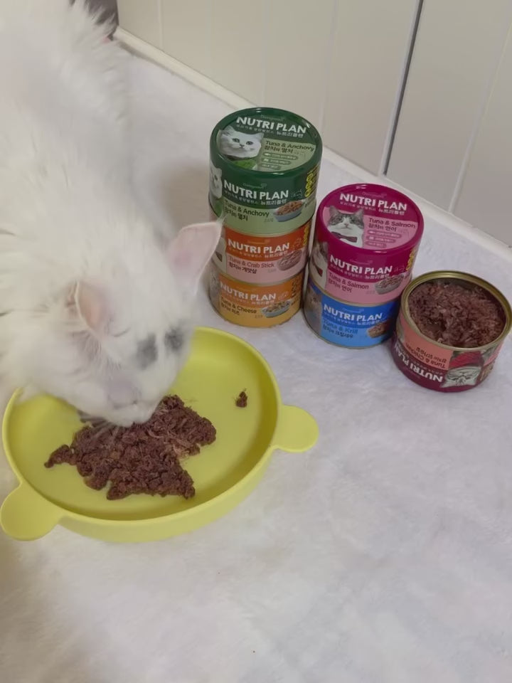 Load video: NUTRIPLAN BALANCED PREMIUM CAT FOOD TUNA &amp; CRAB STICK 160G