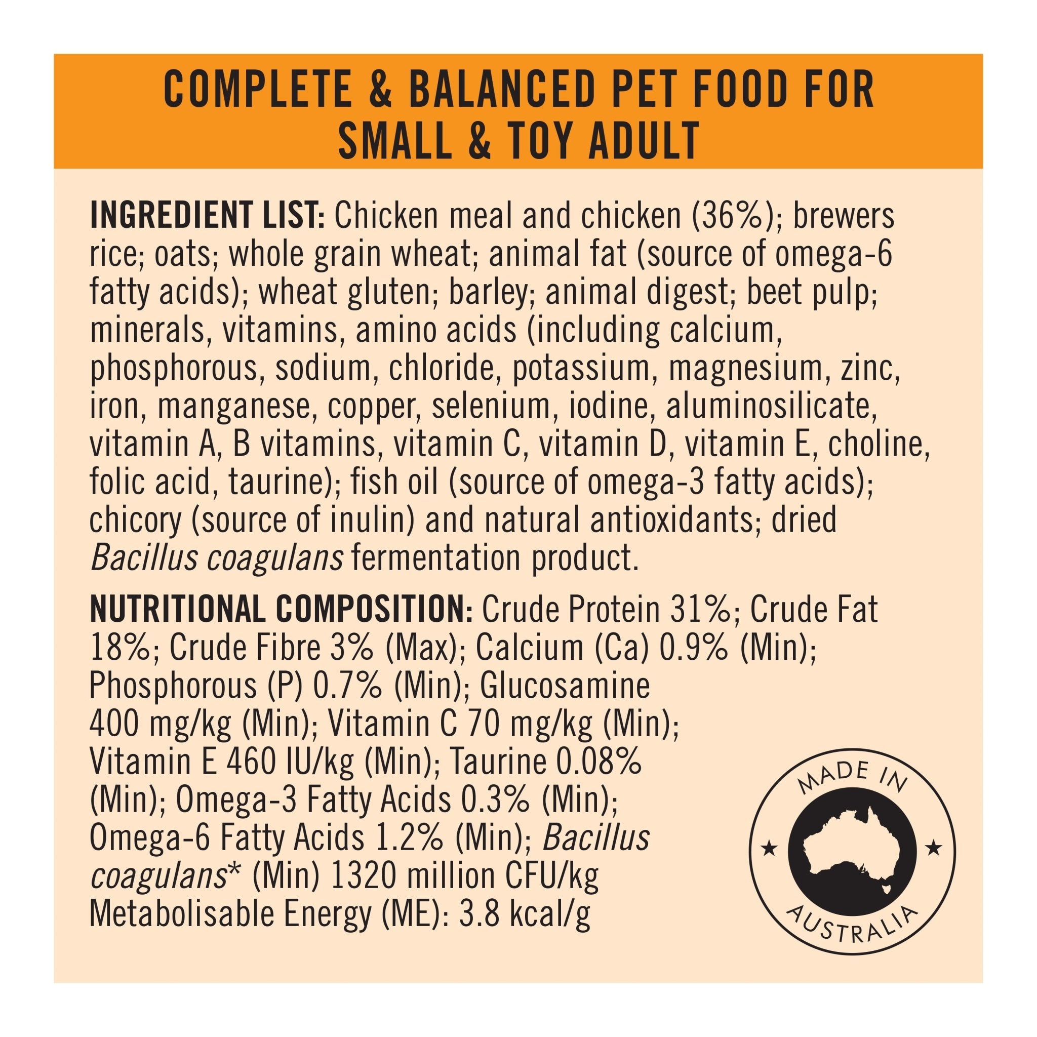 Pro Plan Adult Dog Chicken - Small & ToyDogsSuperpets Trading