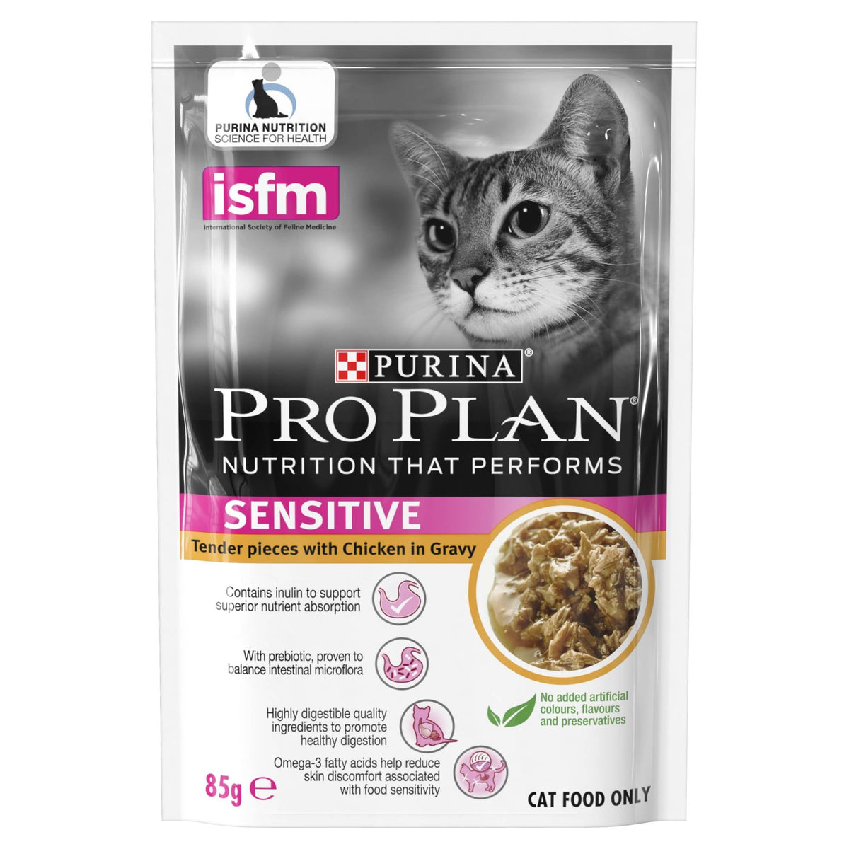 PRO PLAN - Cat Adult - Sensitive Skin (Chicken) Wet Pouch 85gSuperpets Trading