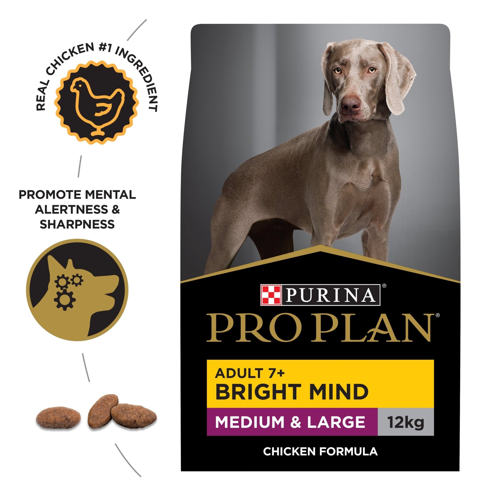 Pro Plan Dog Food Brightmind 7+ Senior (Chicken) 12kgDogsSuperpets Trading